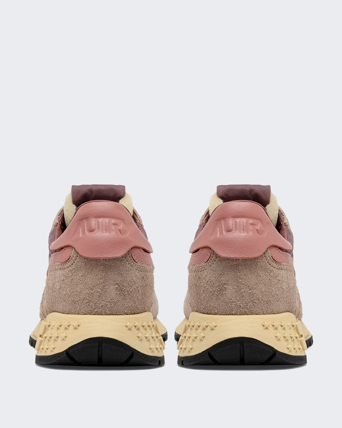 Autry Dames Reelwind Low sneakers suède met netdetail Beige - Eleganza.nl