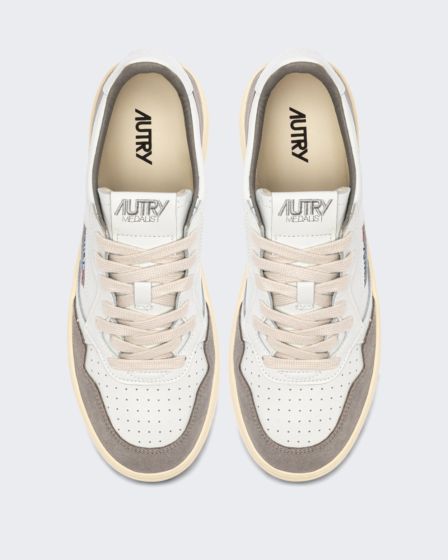 Autry Heren Medalist Low sneaker wit cement - Eleganza.nl