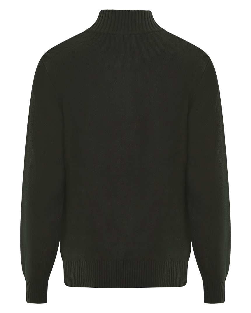 Heren Knitted Zip Up Cardigan