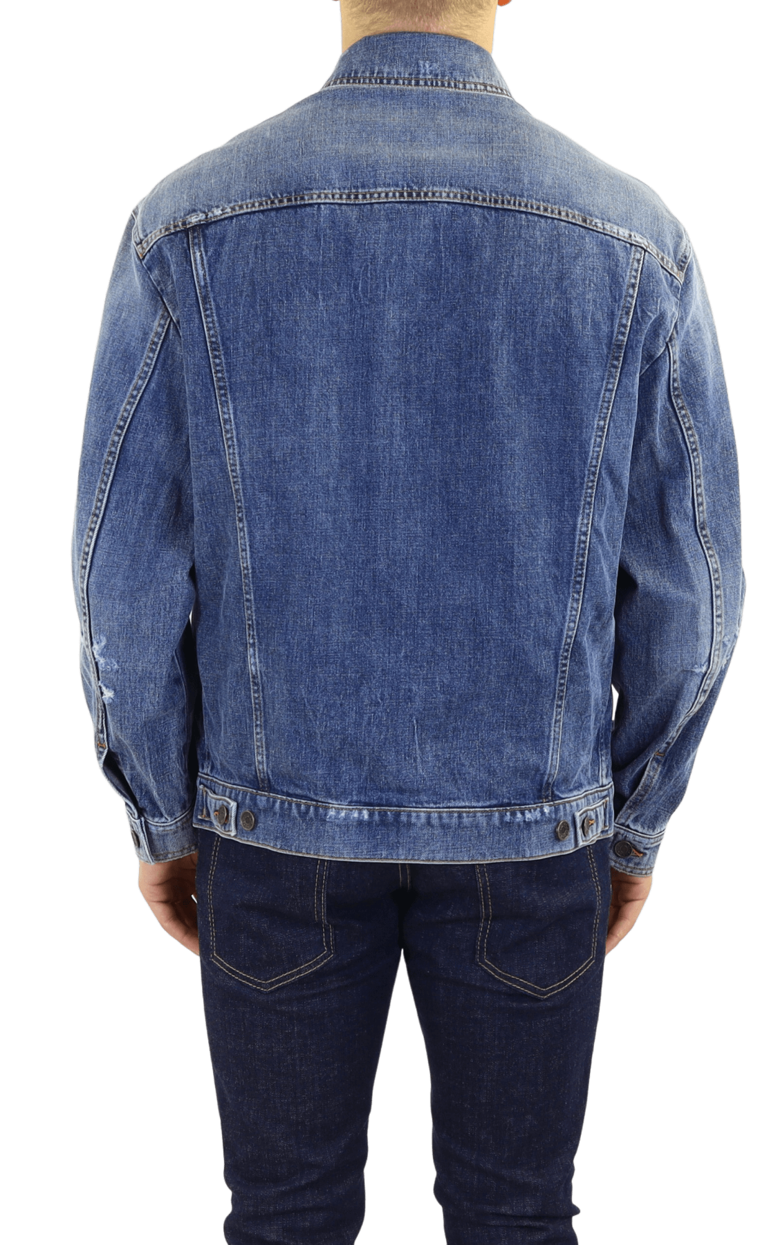 Heren Denim Jacquet met plaque