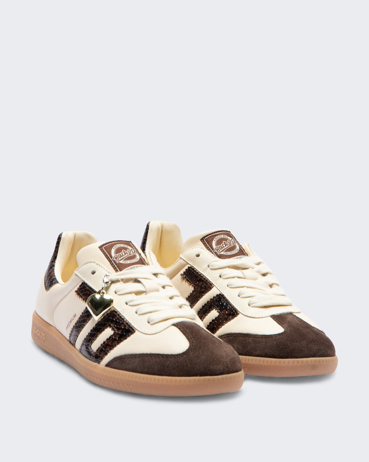 Back 70 Dames Cloud sneaker met nappa leer Boter/Koffie - Eleganza.nl