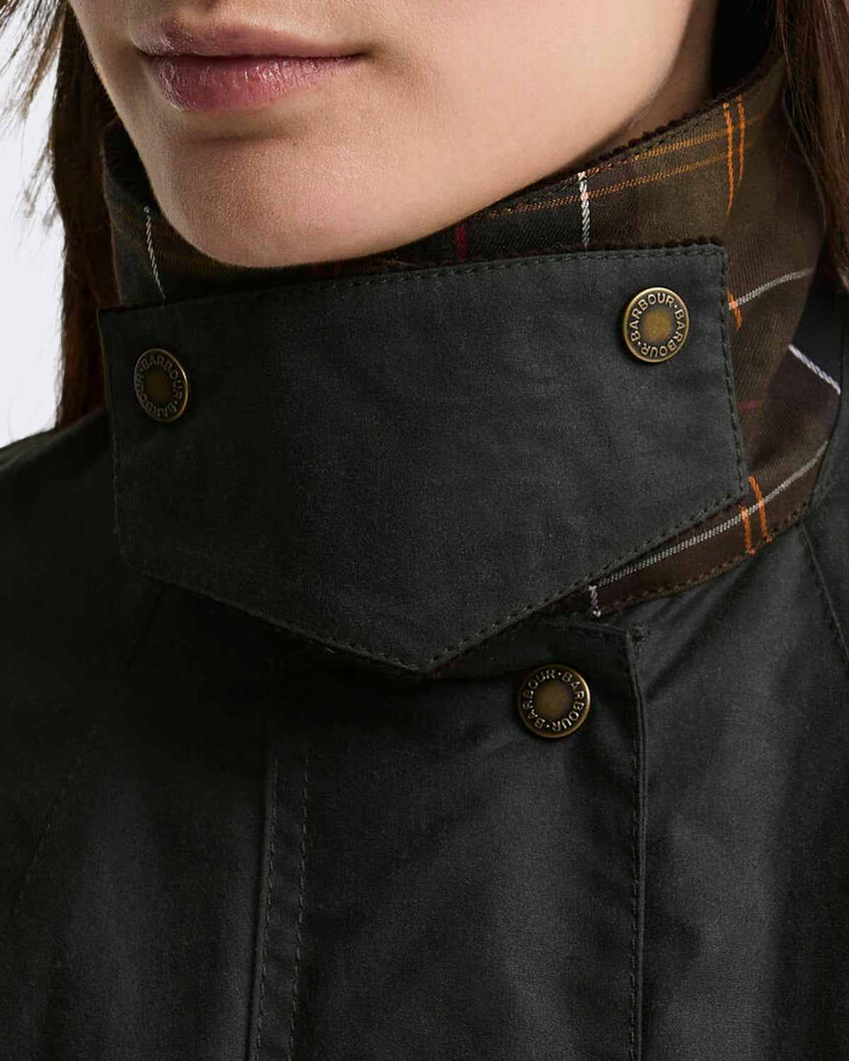 Barbour Dames Modern Border waxjas Groen - Eleganza.nl