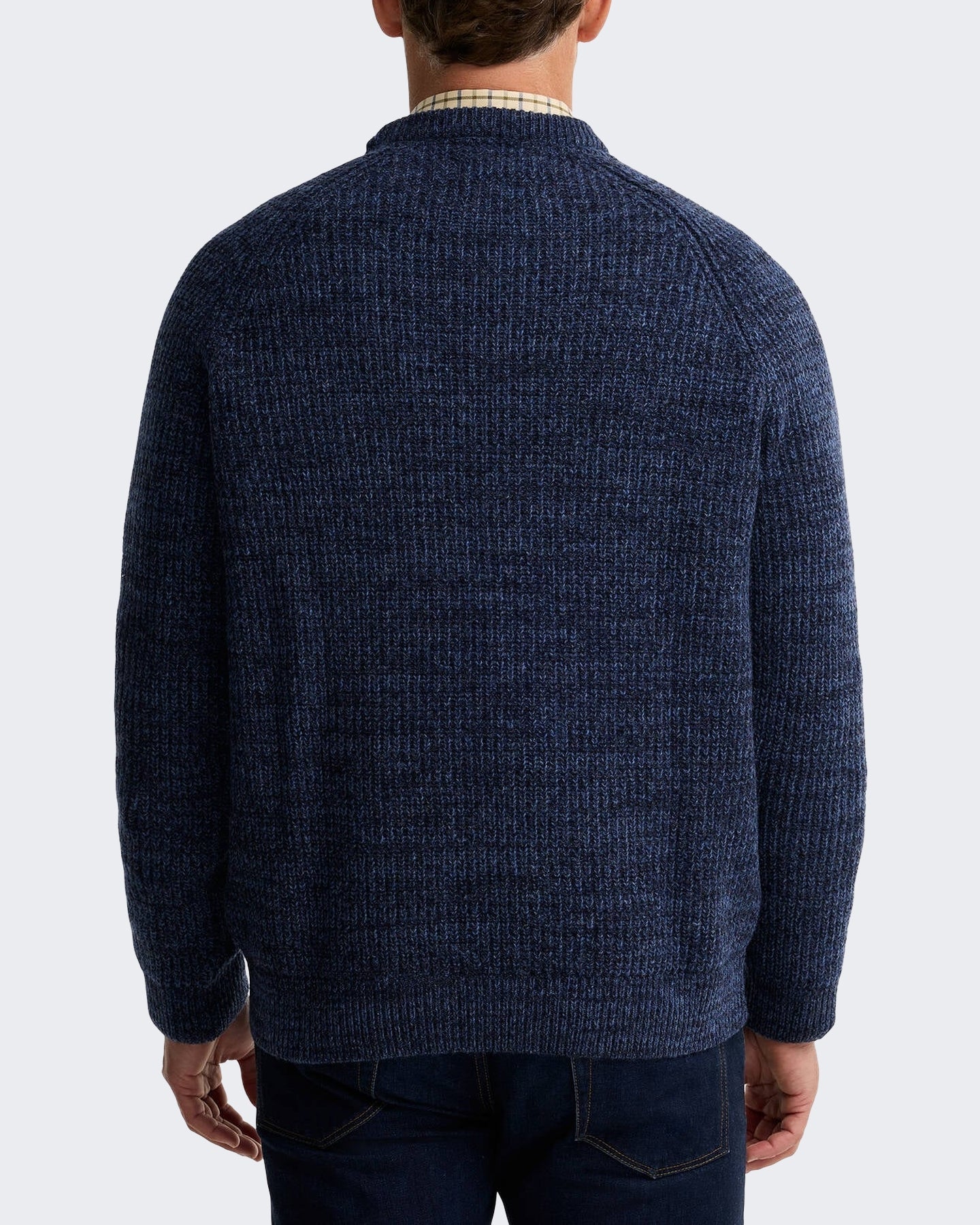 Barbour Heren Horseford trui met ronde hals Blauw - Eleganza.nl