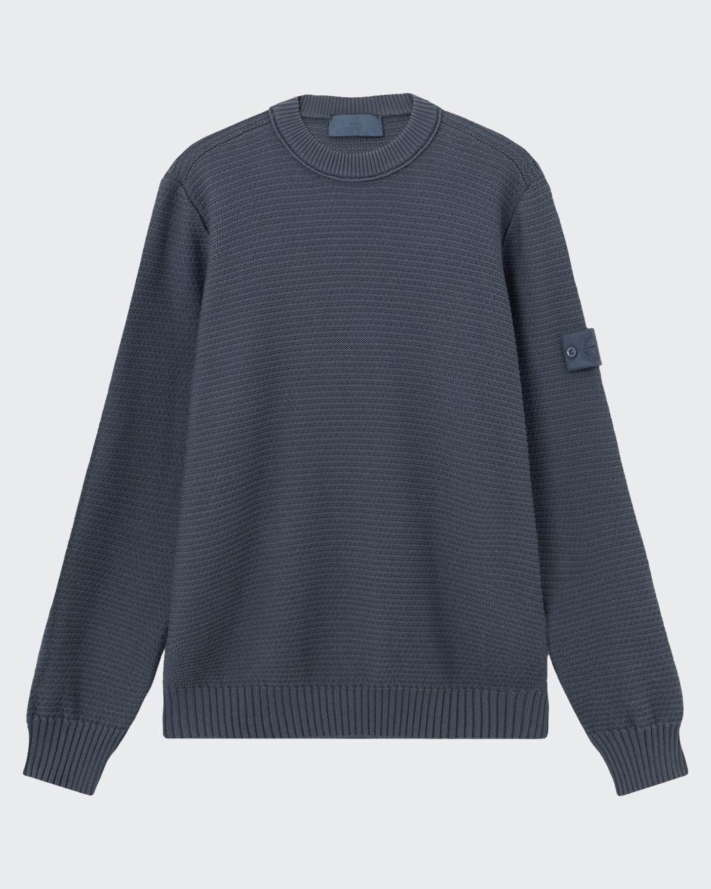 Stone Island Heren Ribbed Trims Ghost Blauw