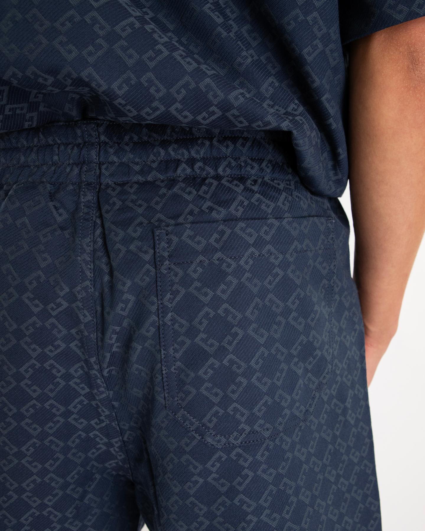 Heren Monogram Logo Short Blauw