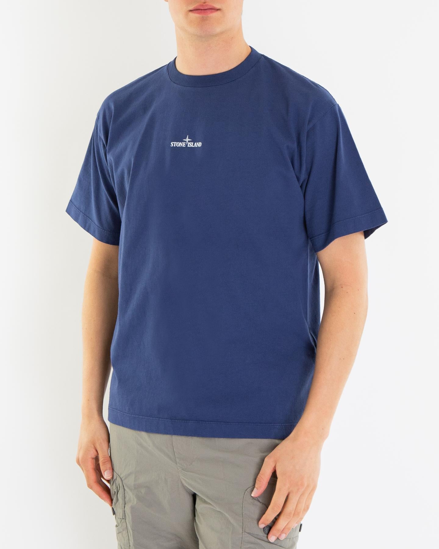 Heren Compass Logo T-Shirt Blauw
