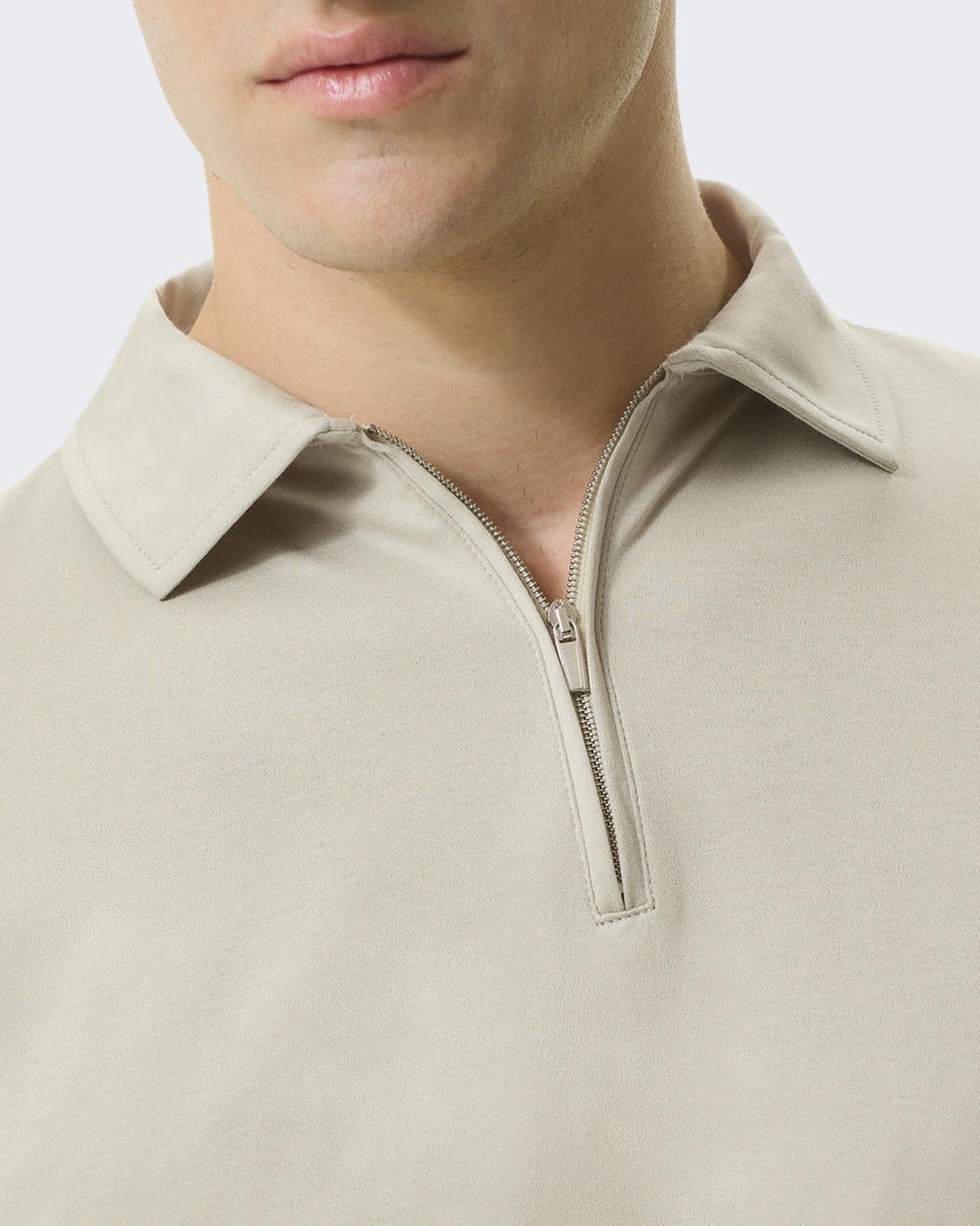 Heren Supima Polo Zip Collar