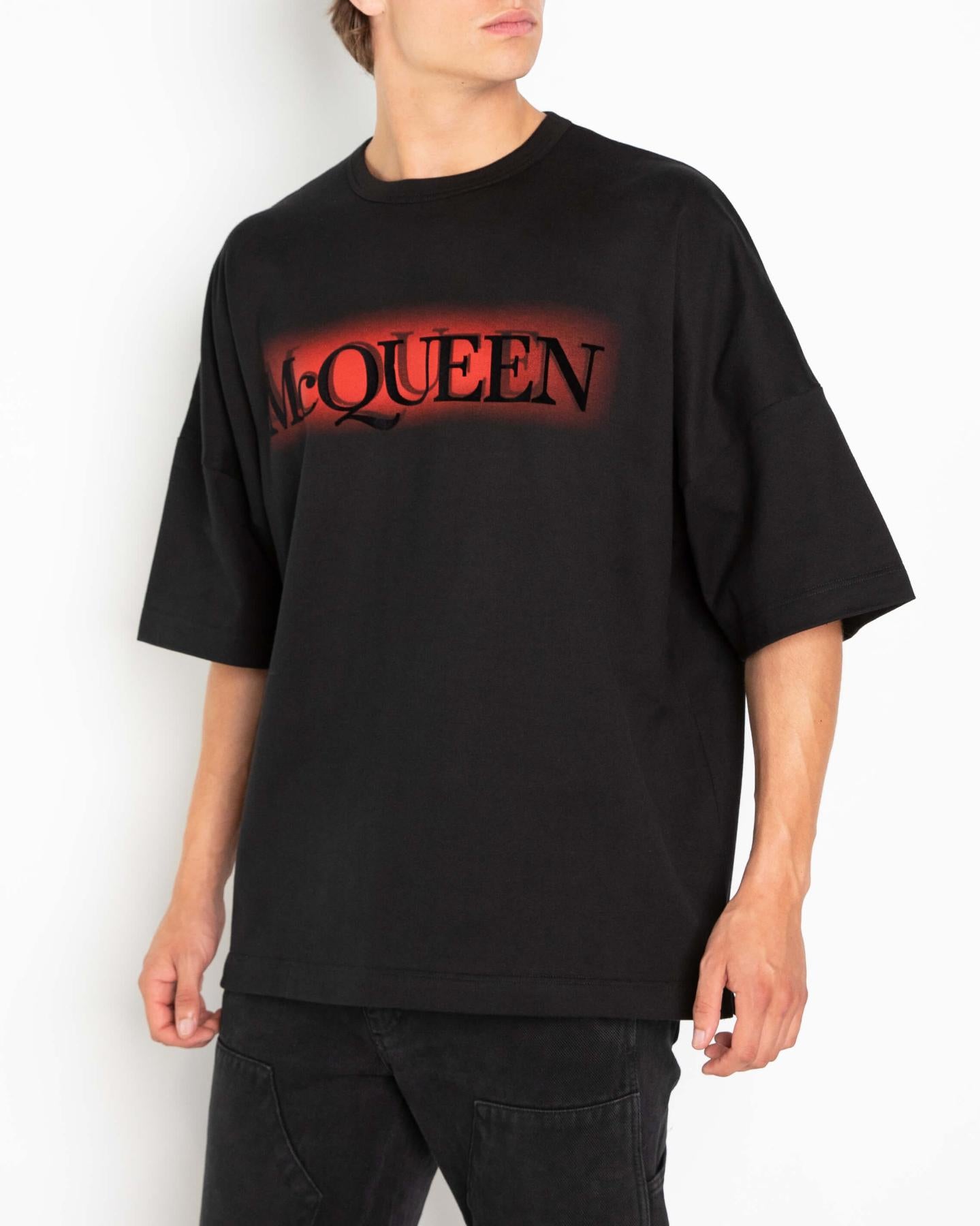 Heren Glow Logo T-shirt Zwart