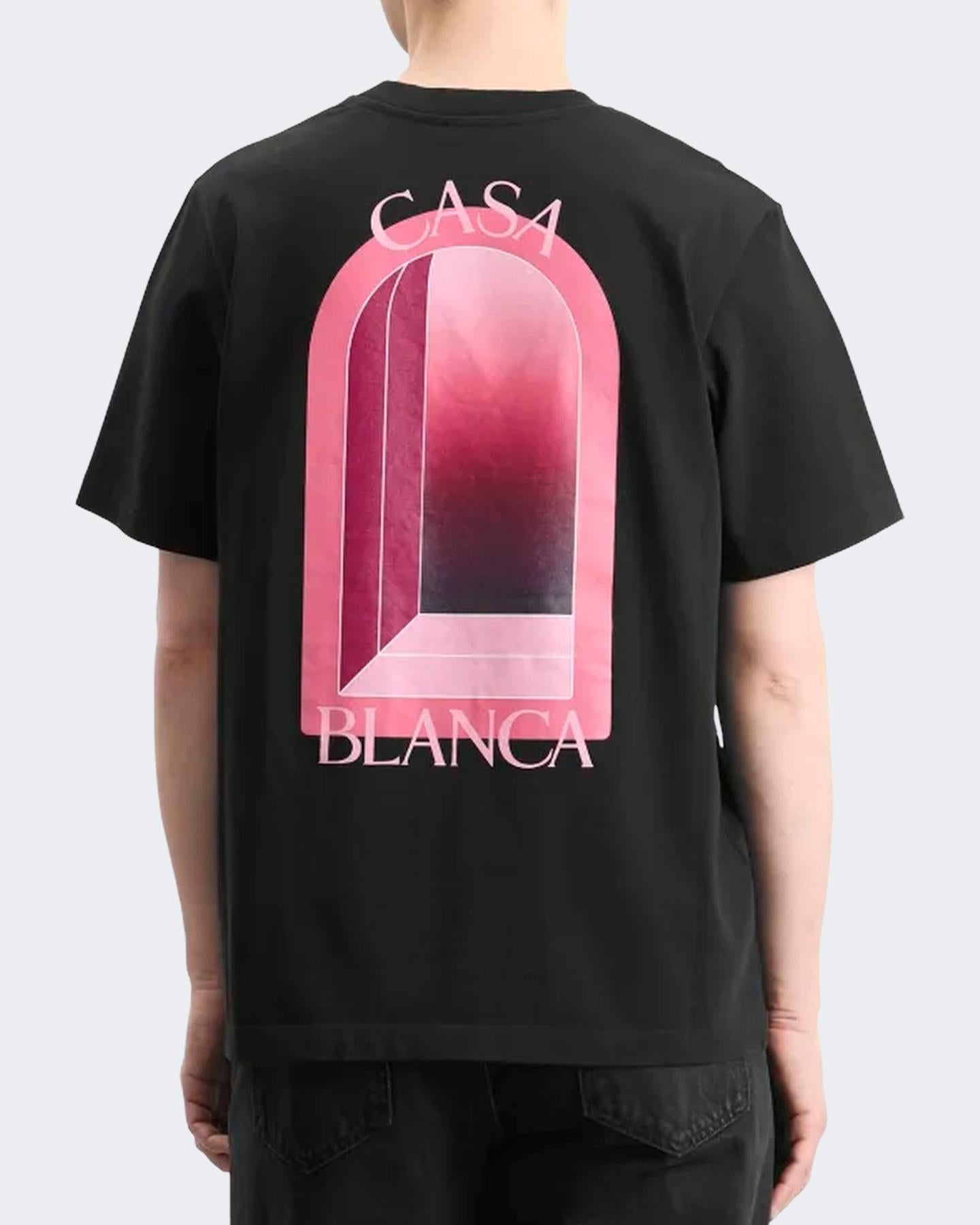 Casablanca Heren Arches Classic T-shirt Zwart - Eleganza.nl