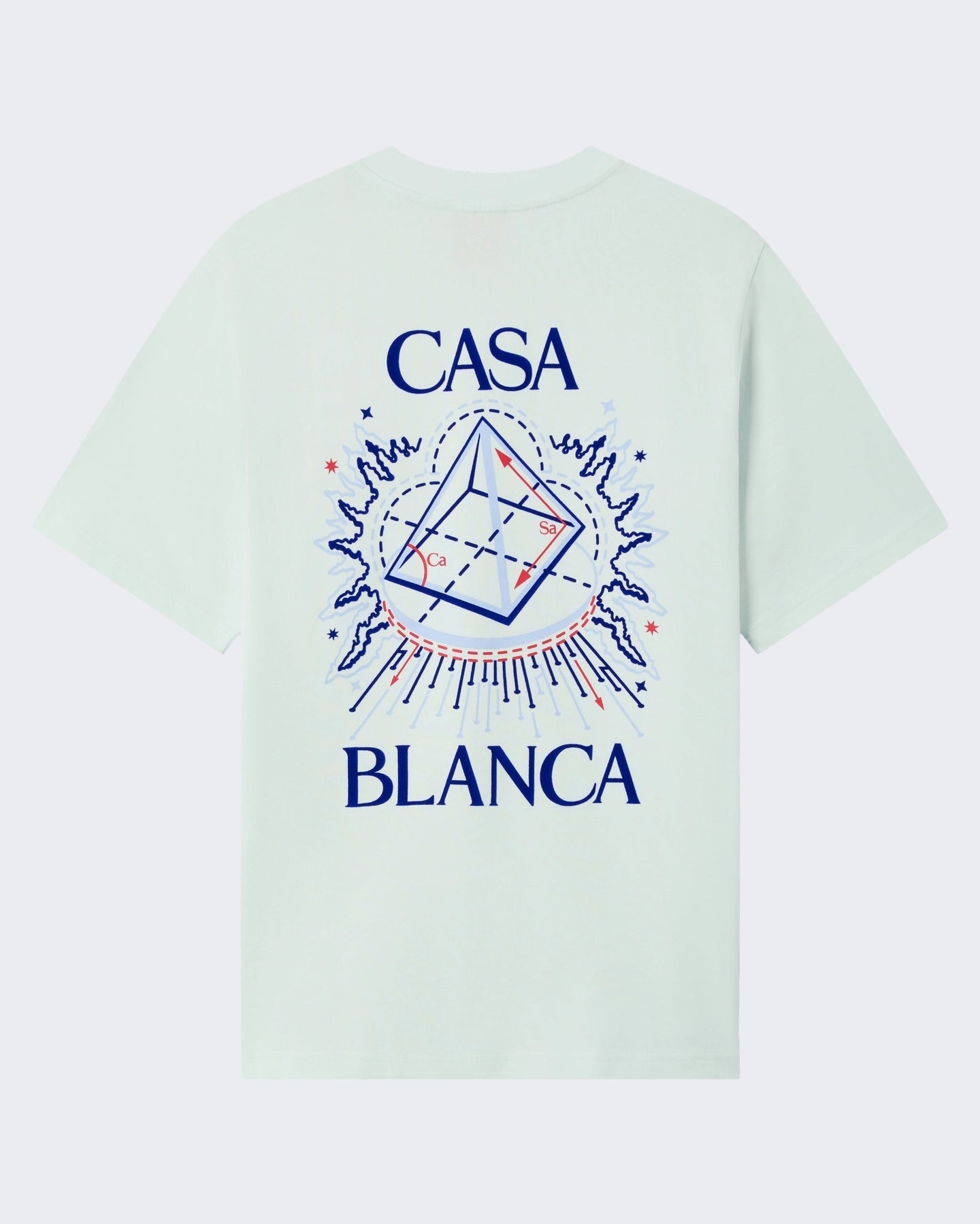 Casablanca Heren Celestial Pyramid Flock Printed Classic T-Shirt Celestial Pyramid Blauw - Eleganza.nl