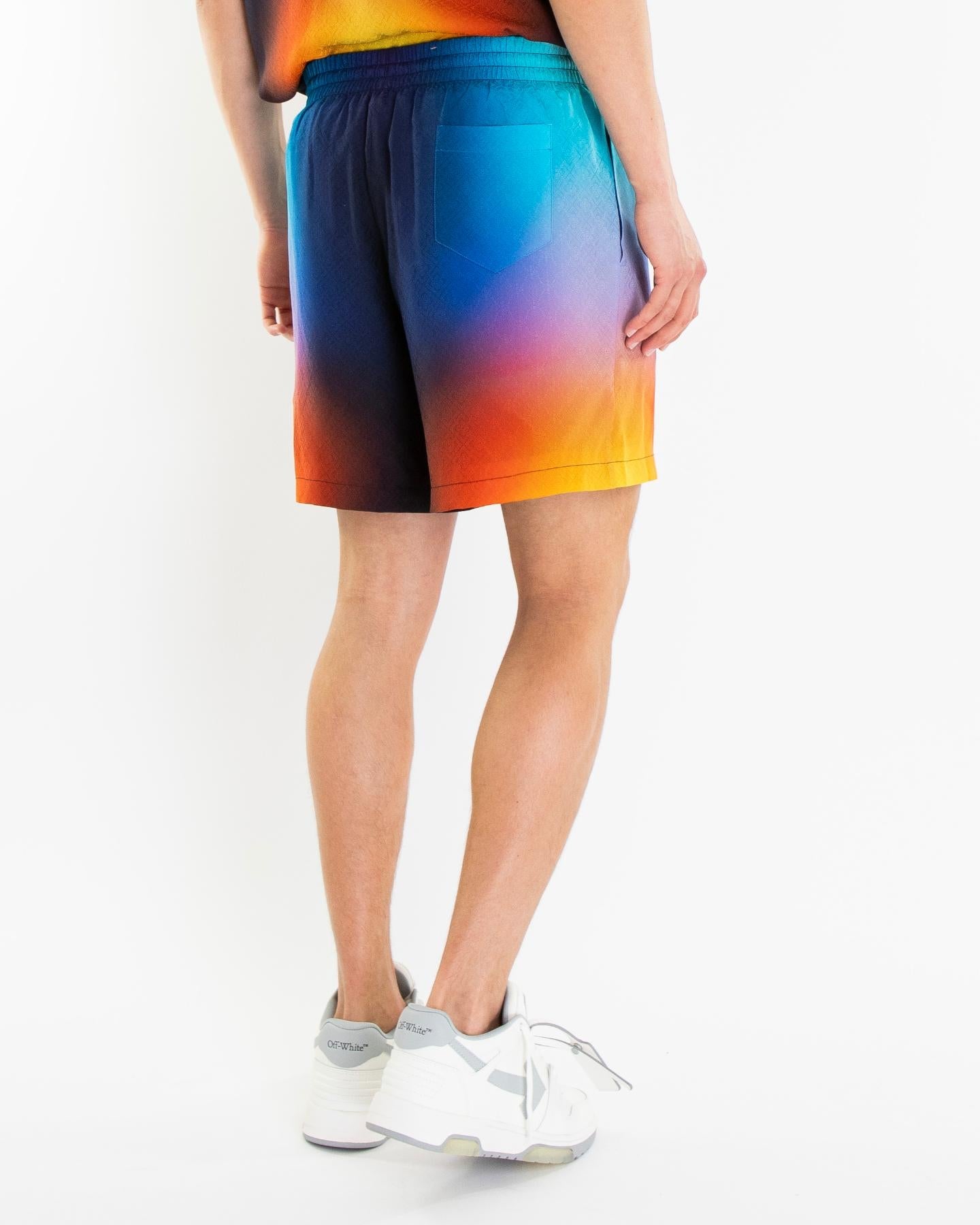 Casablanca Heren Gradient Zijde Short Blauw - Eleganza.nl