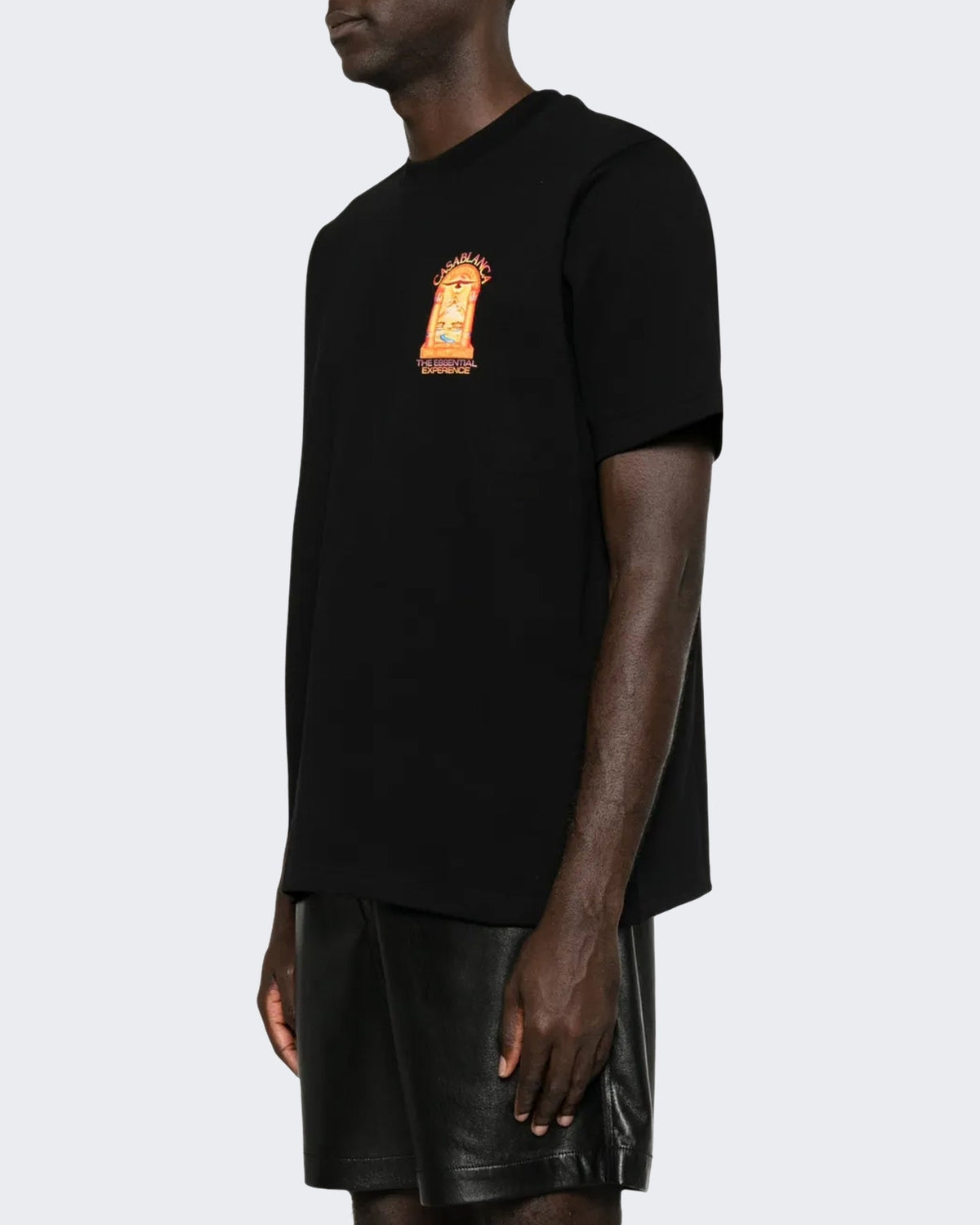 Casablanca Heren Hermons Mirage Arch Printed Classic T-Shirt Hermons Mirage Arch Zwart - Eleganza.nl
