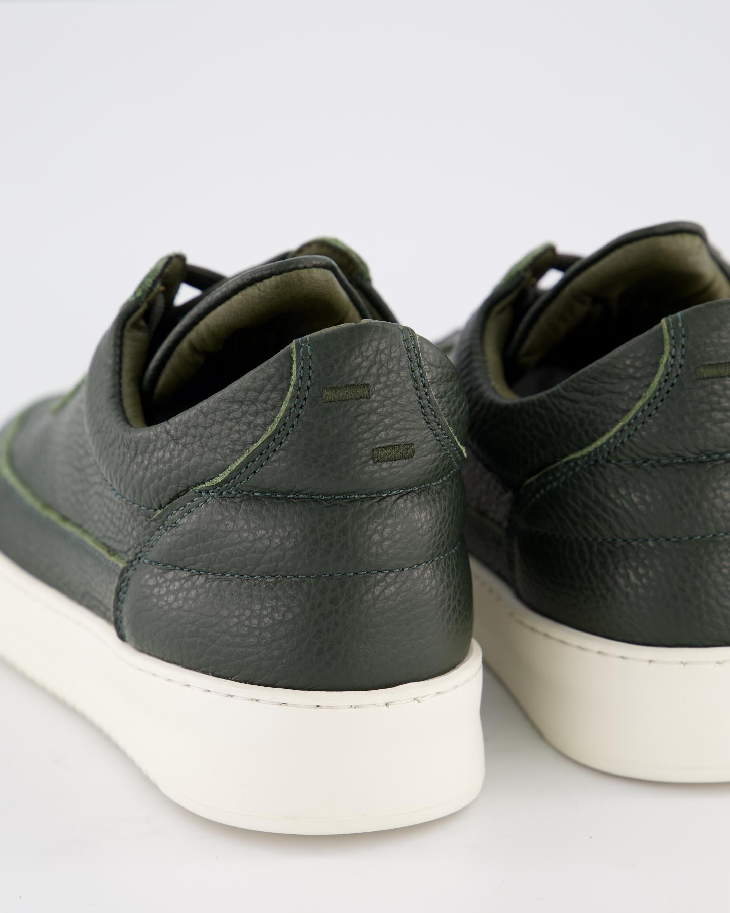 Heren Low Top Grain Sneaker Groen