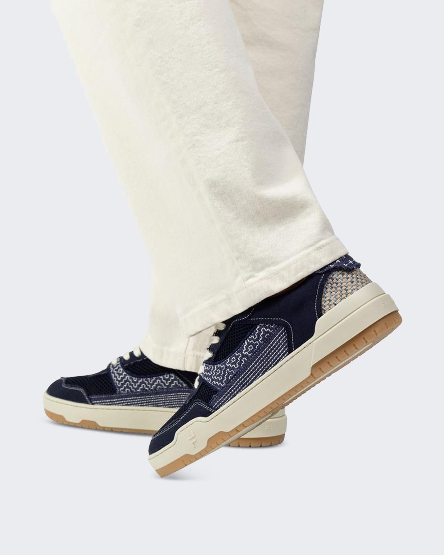 Filmore Heren Etna Sashiko Sneaker Blauw