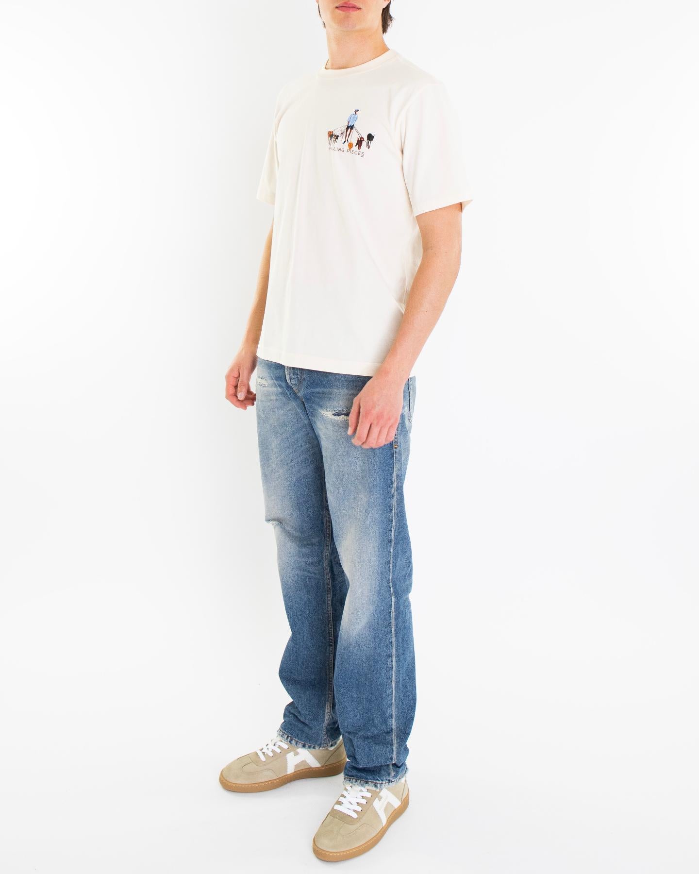 Heren Dog Walker T-Shirt Wit