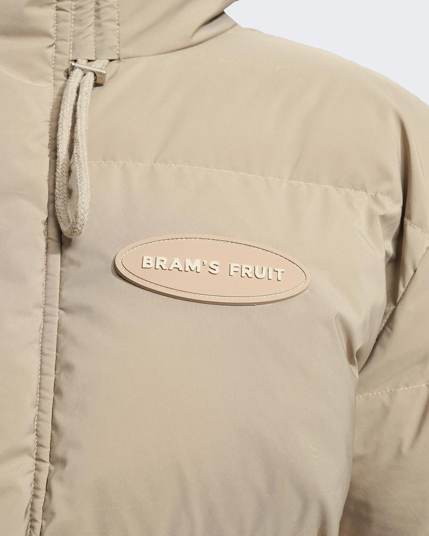 Heren Hooded Puffer Jacket Beige