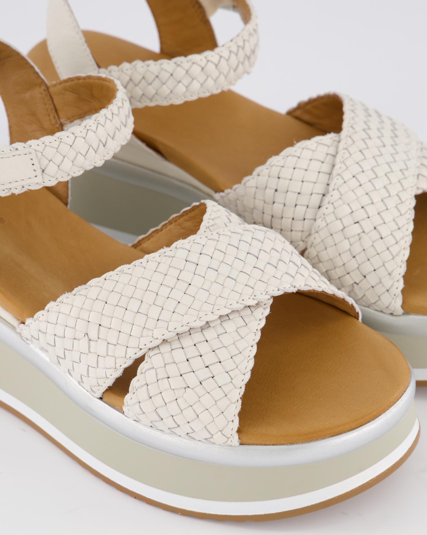 Dames Braided Strap Sandaal Wit