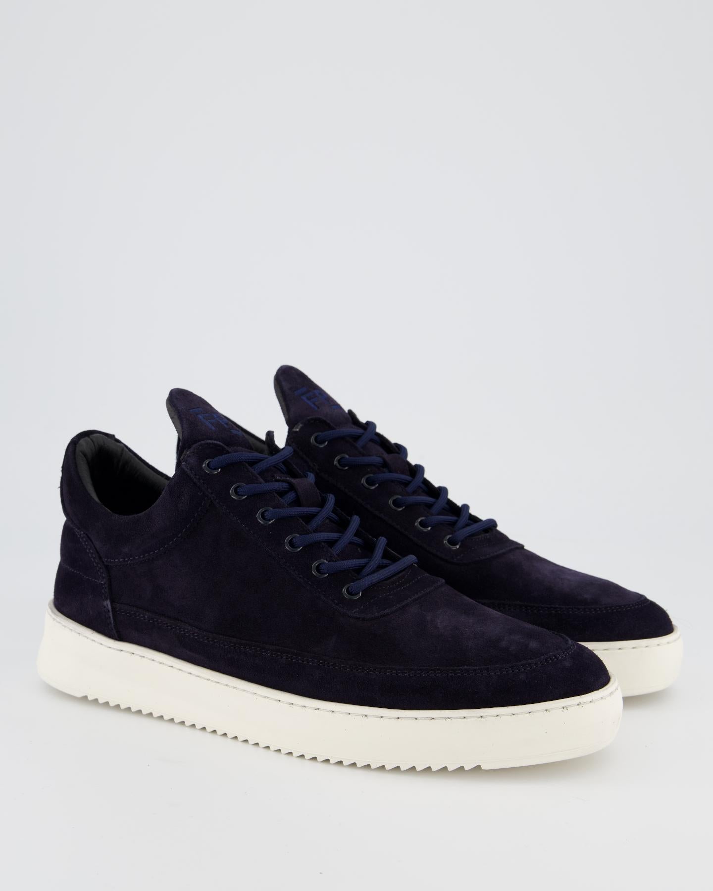 Heren Low Top Sneaker Suede Blauw