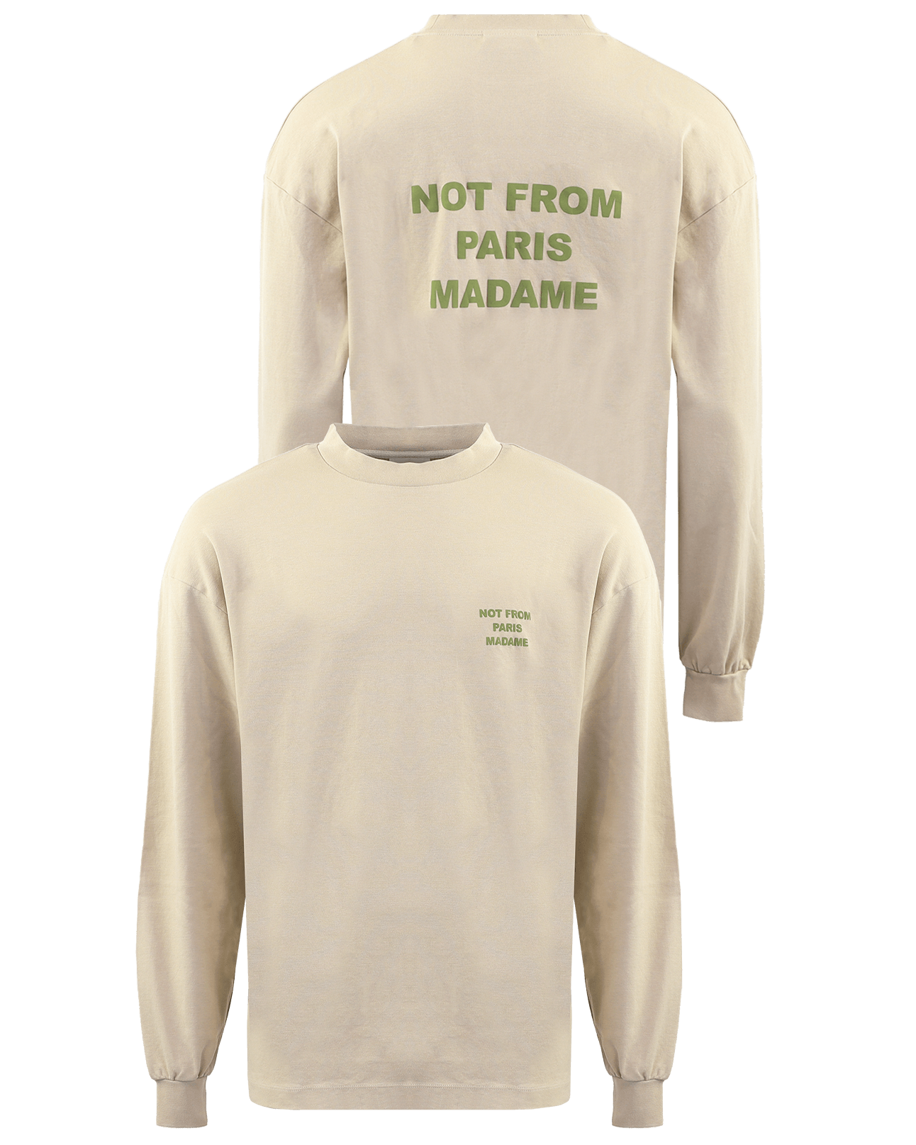 Heren Le T-Shirt Slogan Beige