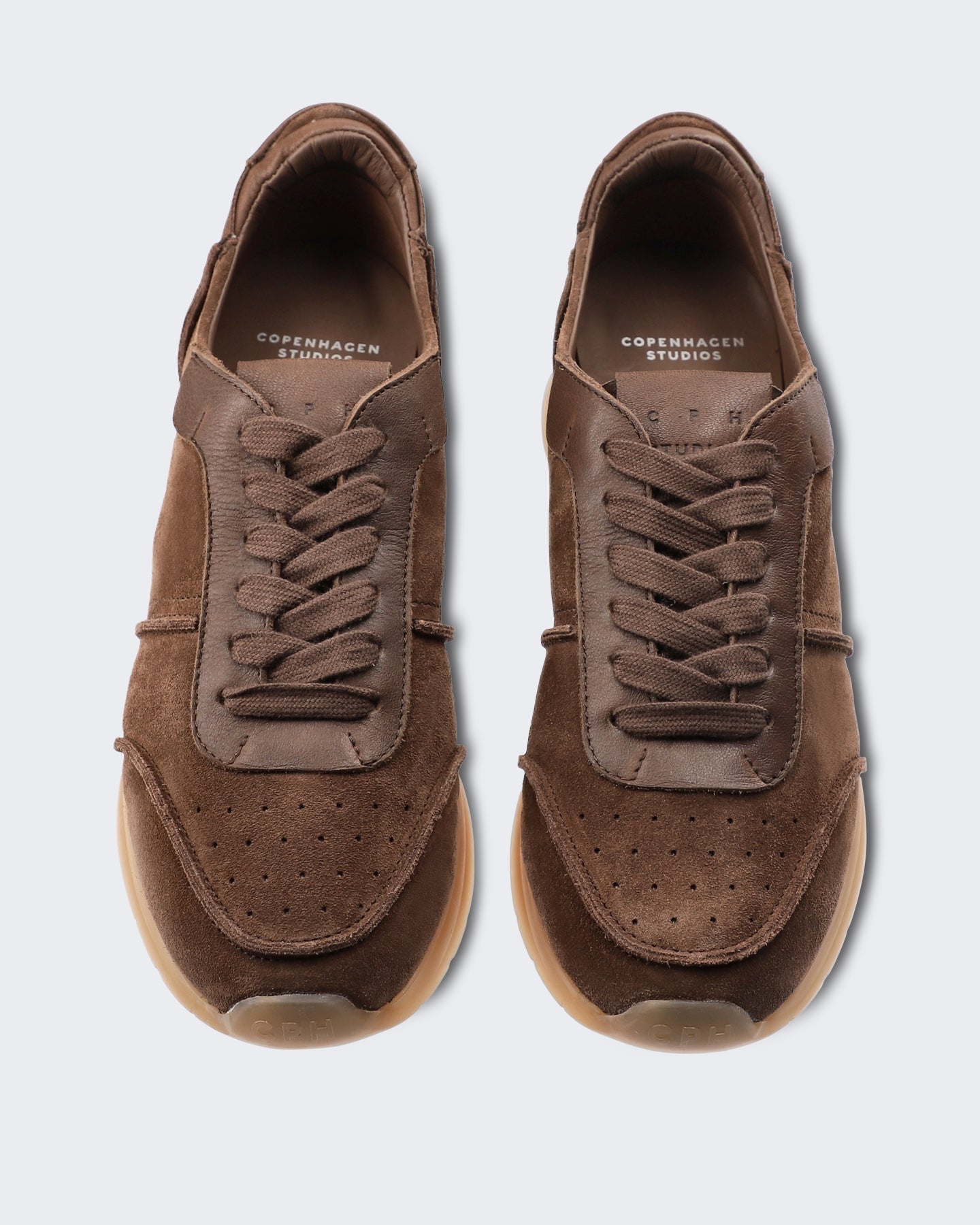 Copenhagen Studios Dames Schoen van leren mix in mokka - Eleganza.nl