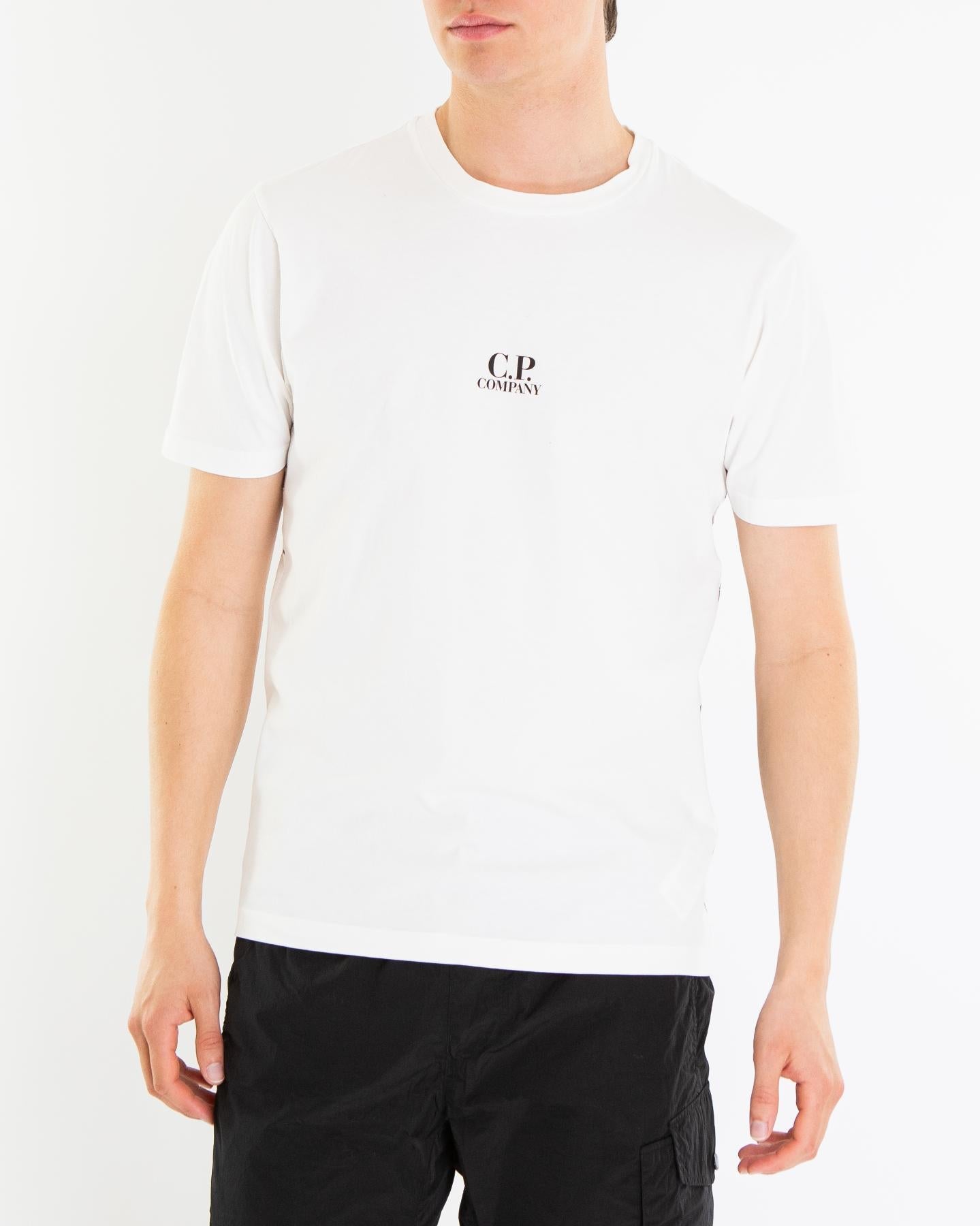 C.P.Company Heren Artwork Logo T-Shirt Wit - Eleganza.nl