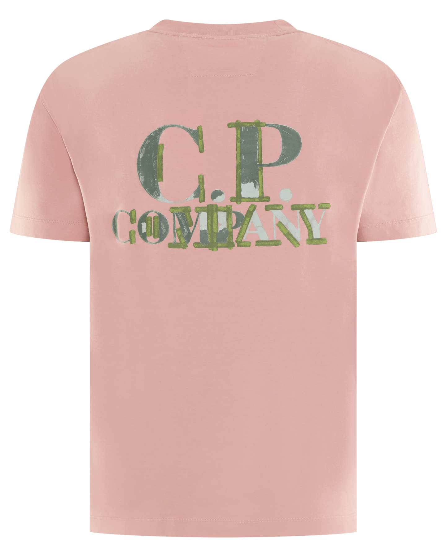 C.P.Company Heren Printed Logo T-Shirt Roze - Eleganza.nl