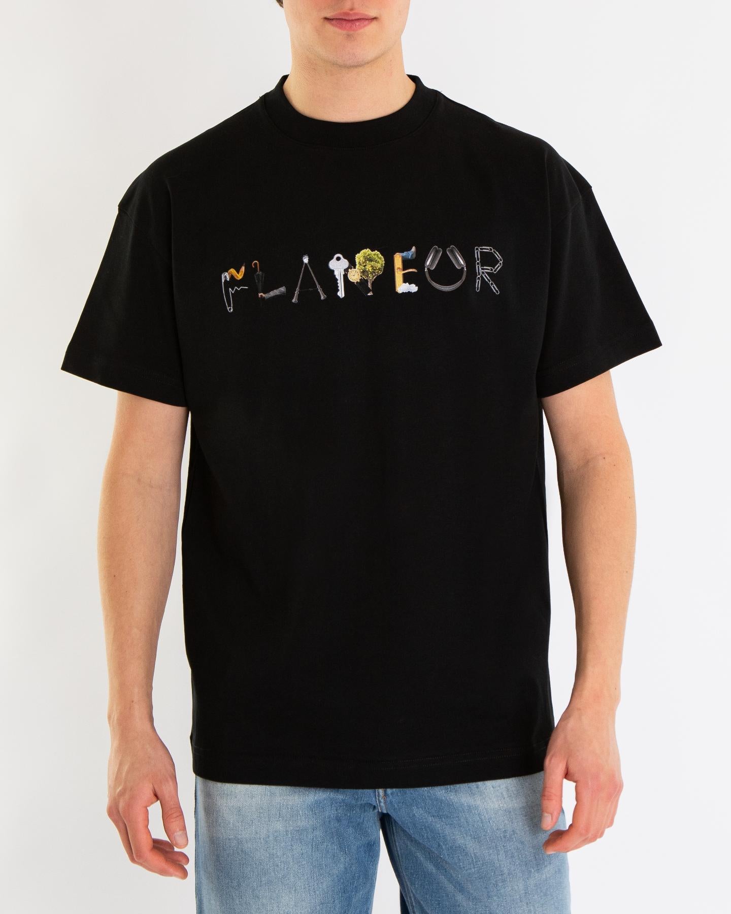 Heren Objects T-Shirt Zwart