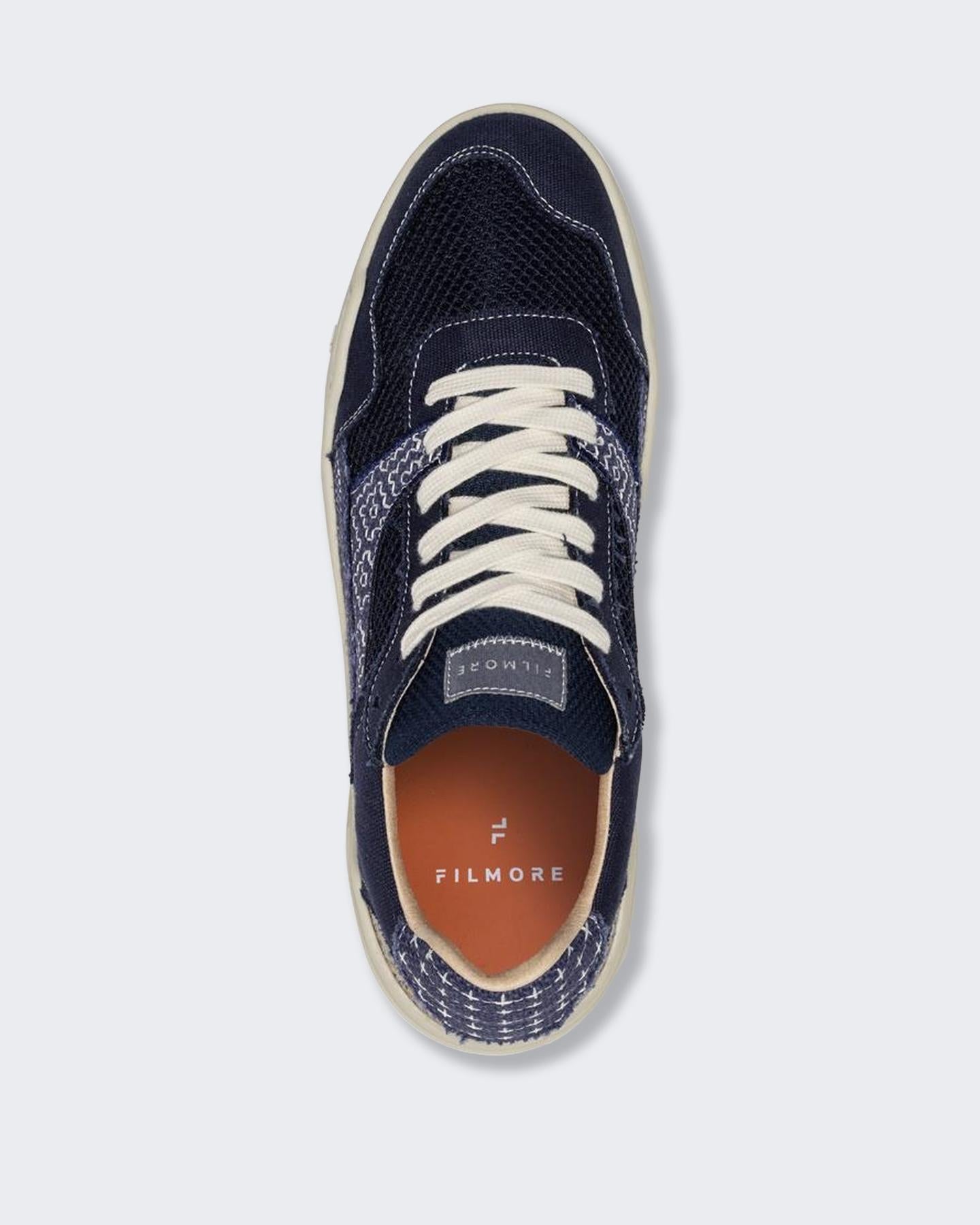 Filmore Heren Etna Sashiko Sneaker Blauw