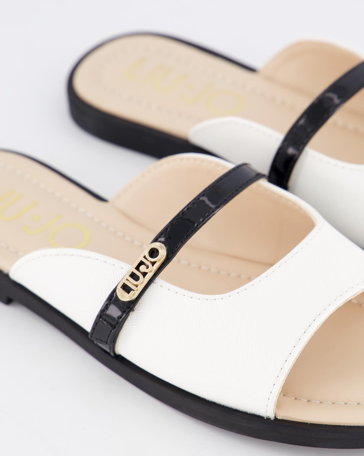Dames Amira 933 Slippers Wit/Zwart