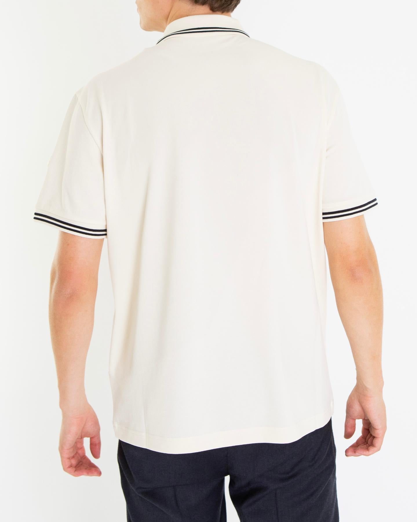 Heren Embroidered Logo Polo Wit