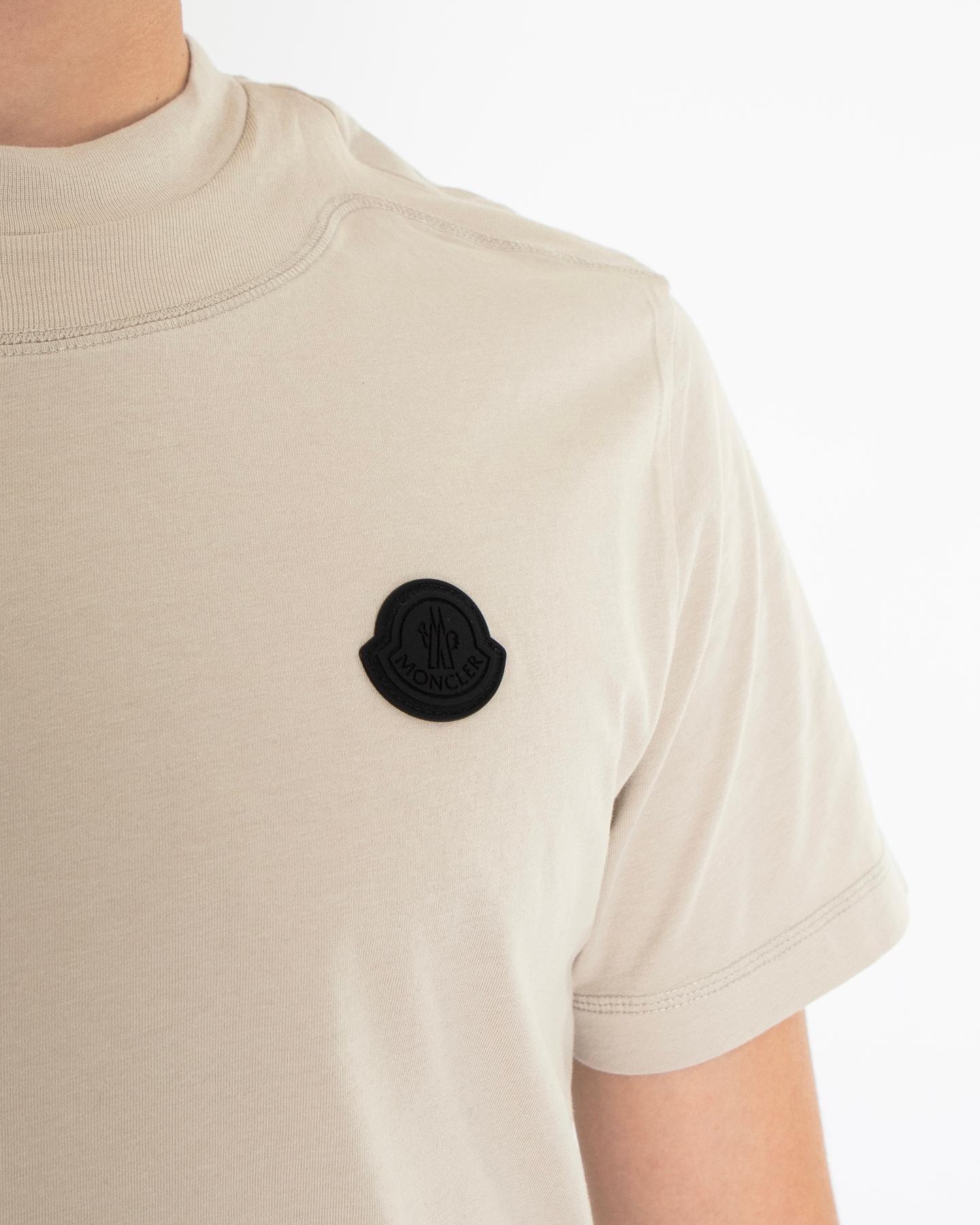 Heren Logopatch T-Shirt Beige