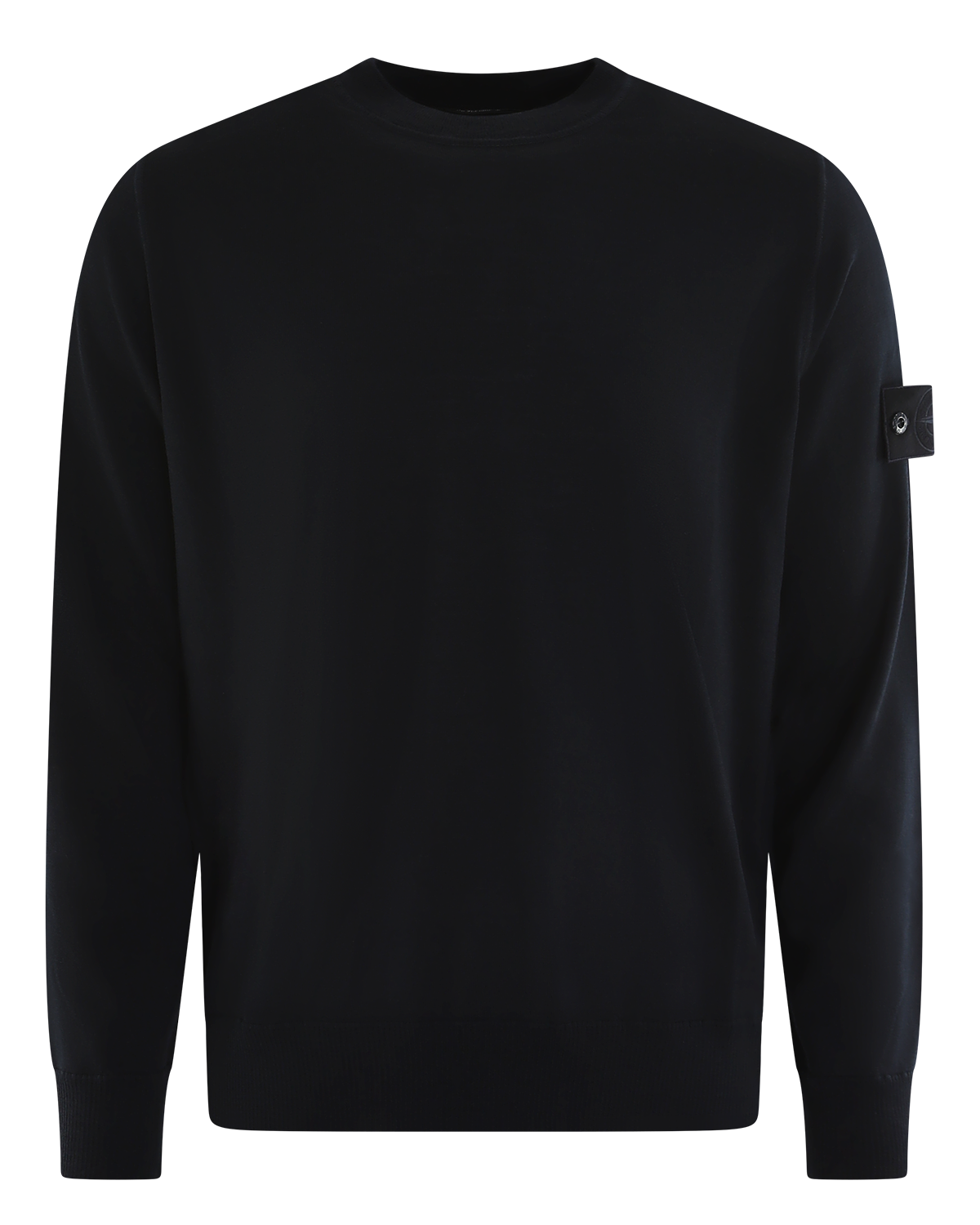 Heren Logo Patch Sweater Wool Blauw