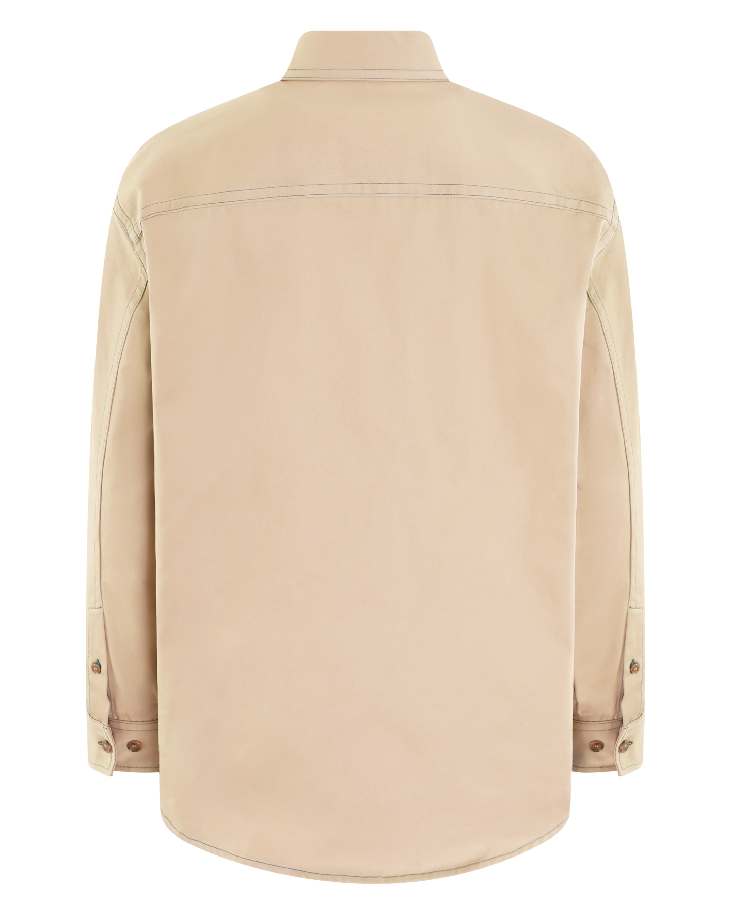 Heren Stitch Cotgab Overshirt Beige