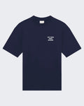 Drole De Monsieur Herren Bold Slogan T-Shirt Blau — huidige kleur