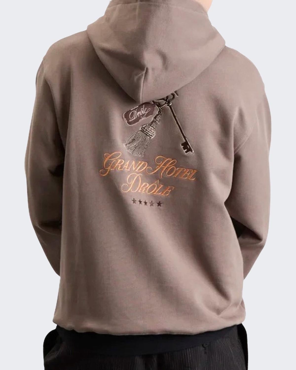 Drole De Monsieur Heren Grand Hôtel Hoodie Bruin - Eleganza.nl