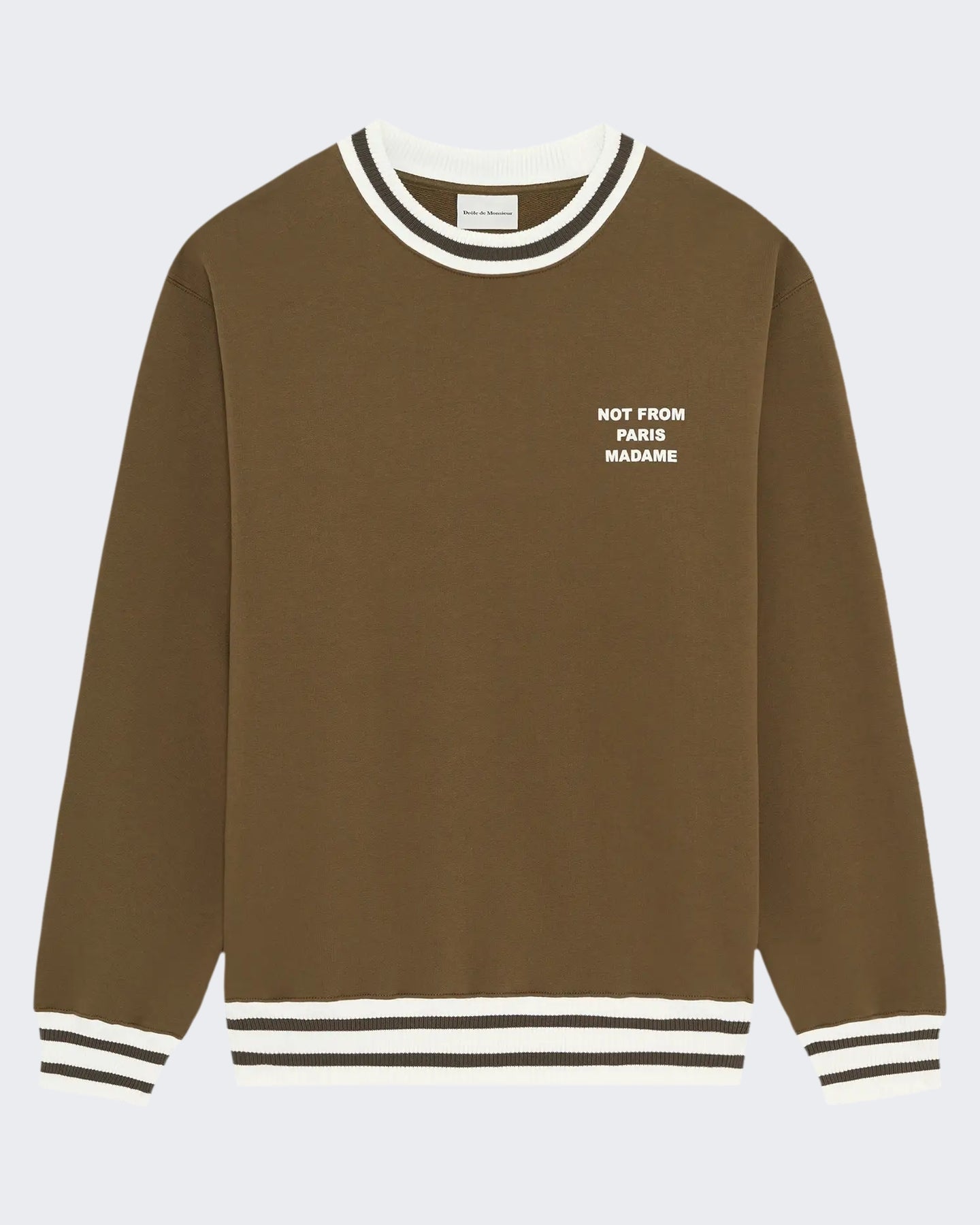 Drole De Monsieur Heren Sport Slogan Sweatshirt Zwart - Eleganza.nl