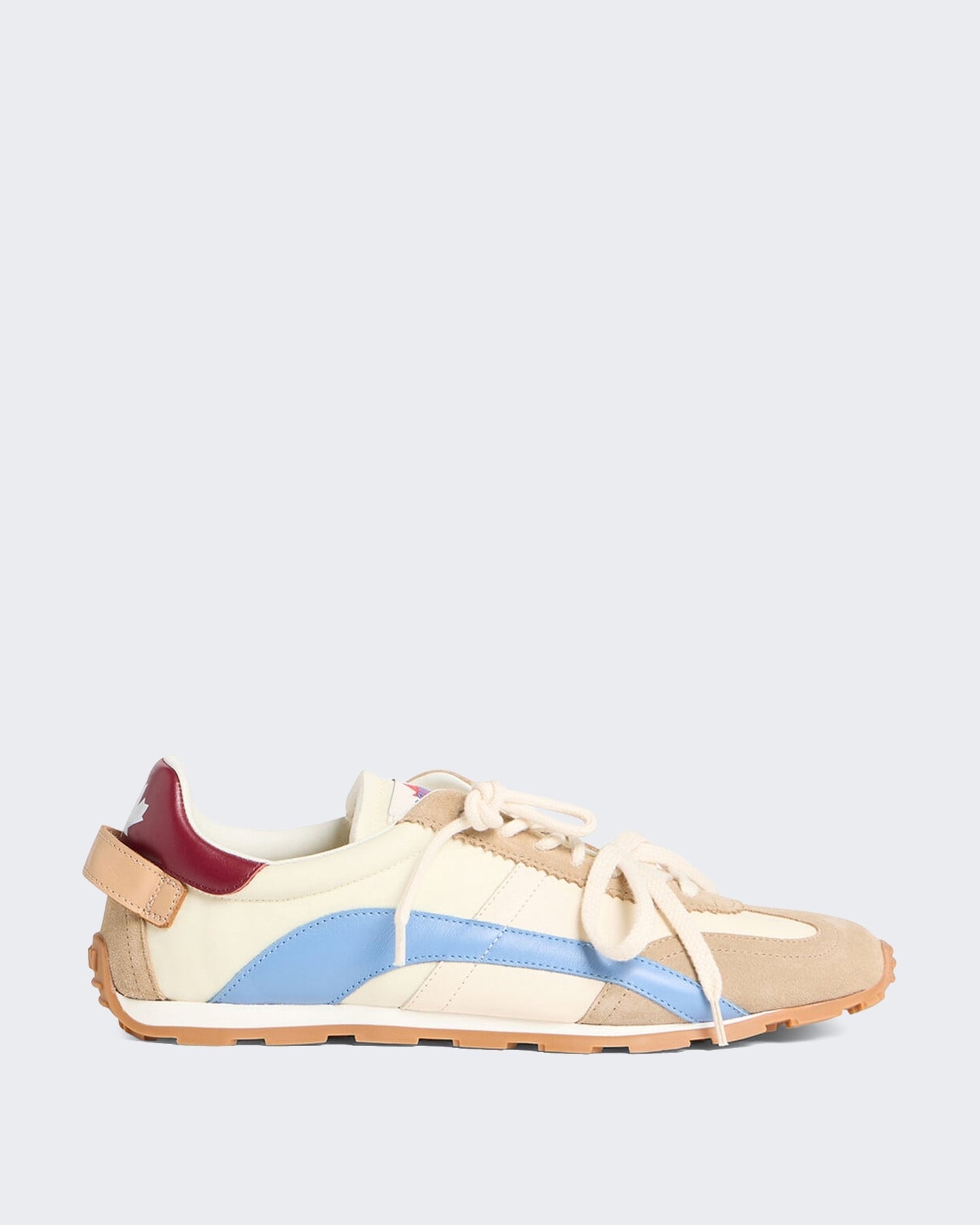 Dsquared2 Heren DC-642 sneaker in wit, beige en azuurblauw - Eleganza.nl