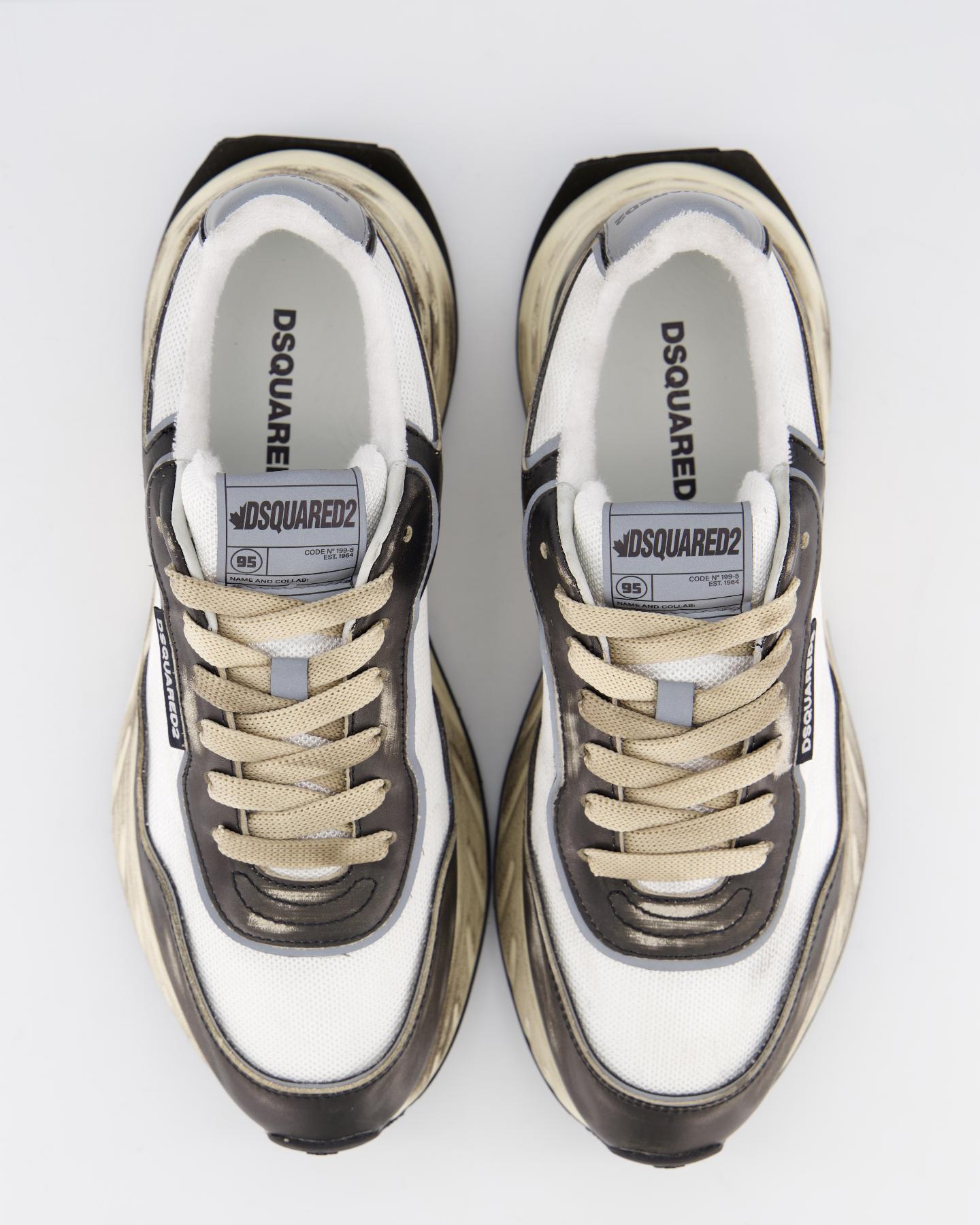Dsquared2 Heren Sprinter Sneaker Zwart/Wit - Eleganza.nl