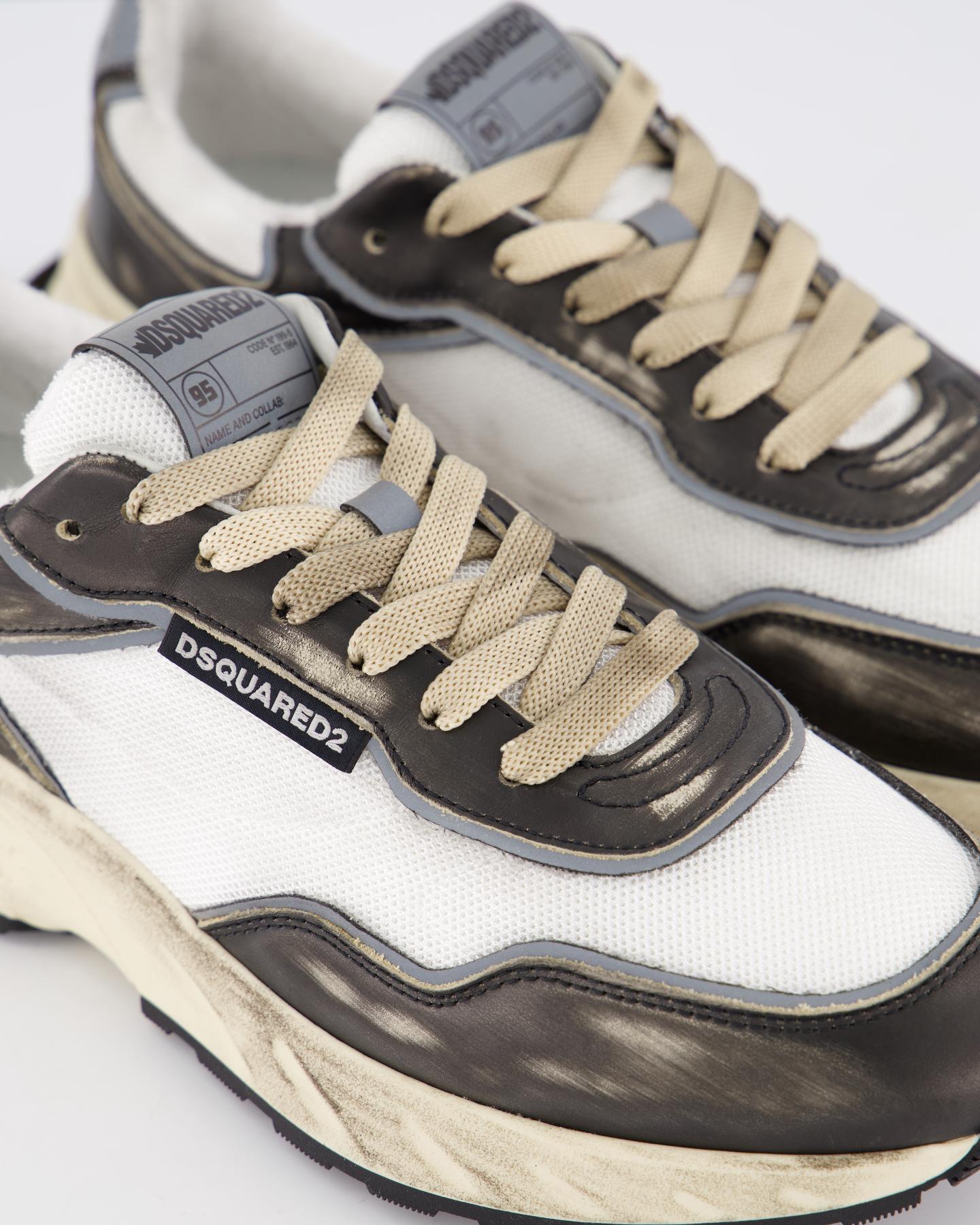 Dsquared2 Heren Sprinter Sneaker Zwart/Wit - Eleganza.nl