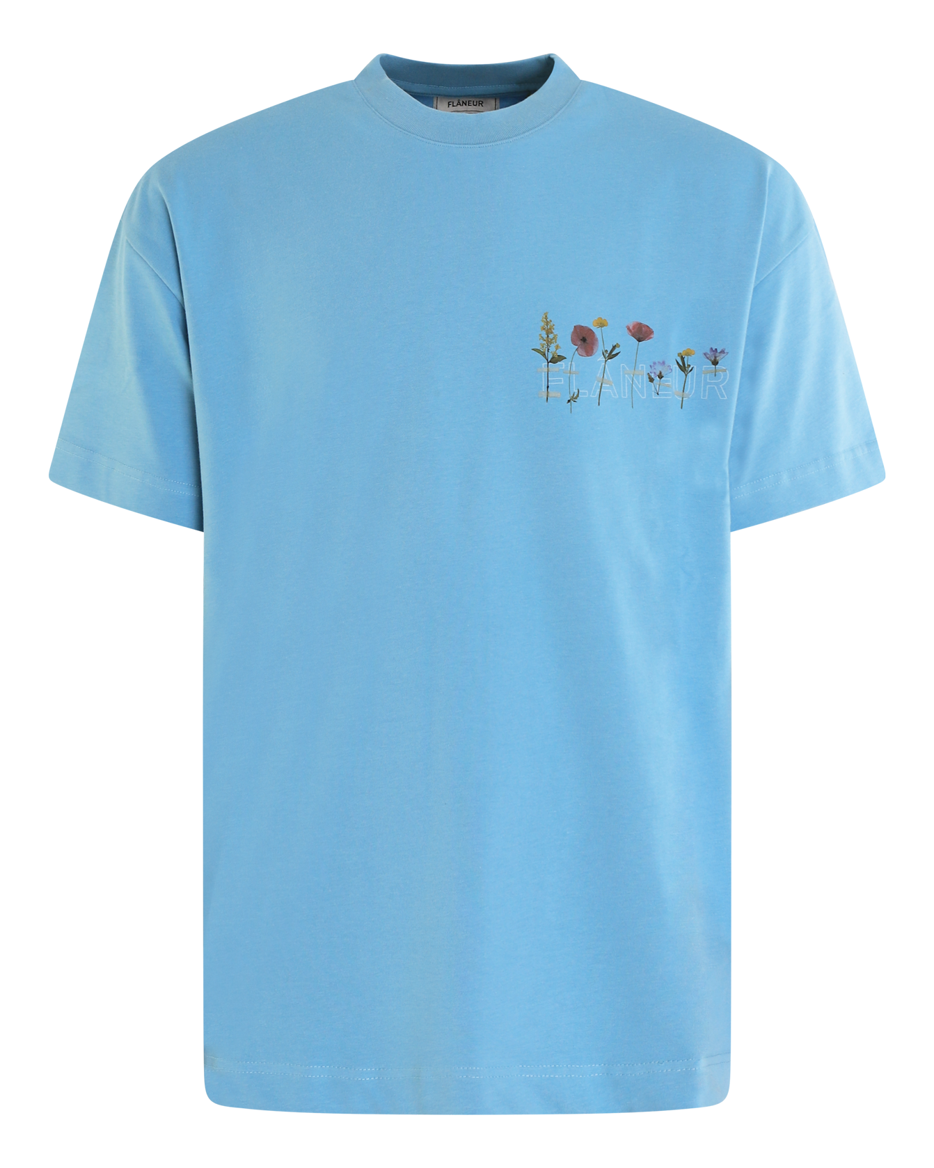 Heren Botanical T-Shirt Blauw