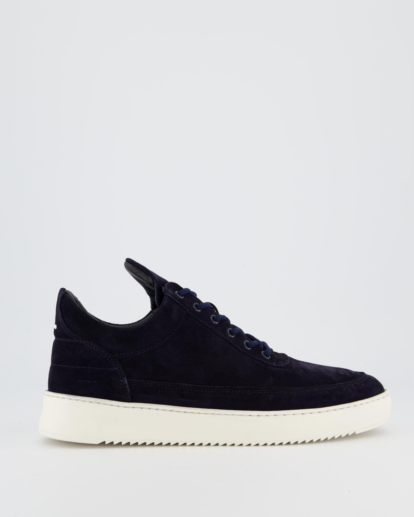 Heren Low Top Sneaker Suede Blauw