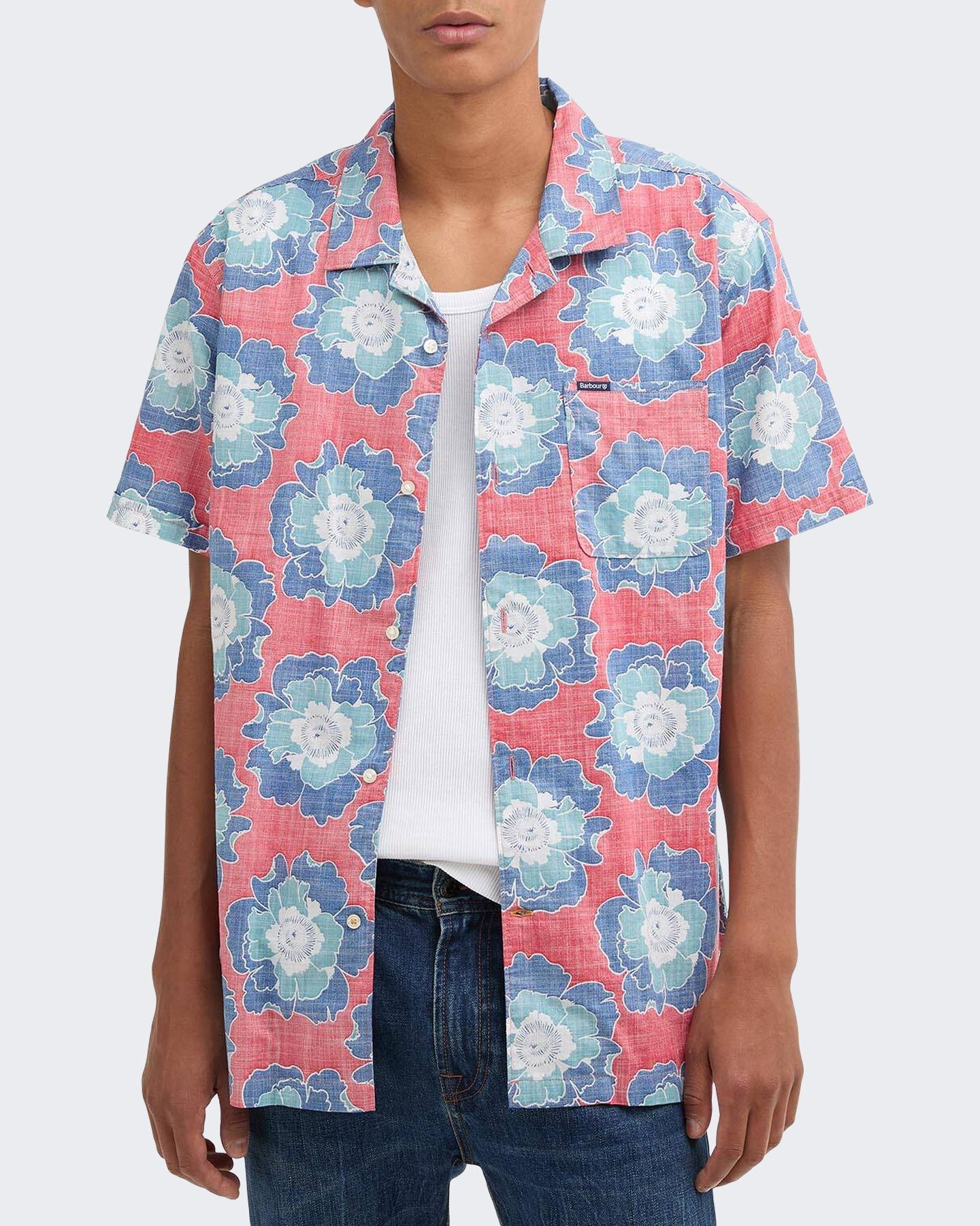 Barbour Heren Hauxley Printed Summer Fit Shi