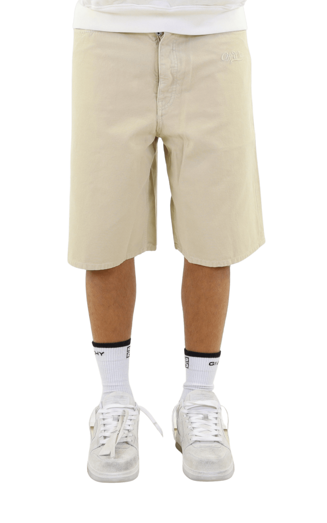 Heren Wave Off Canvas Utility Short