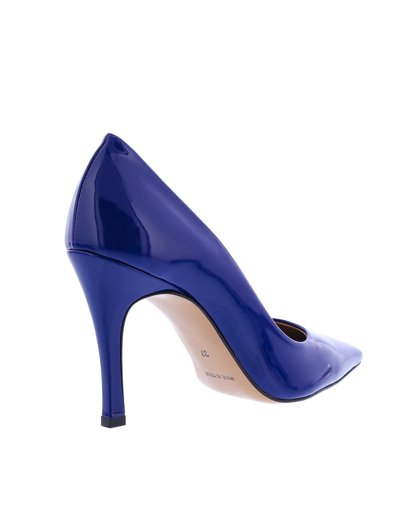 Dames Lakleren Pump Blauw