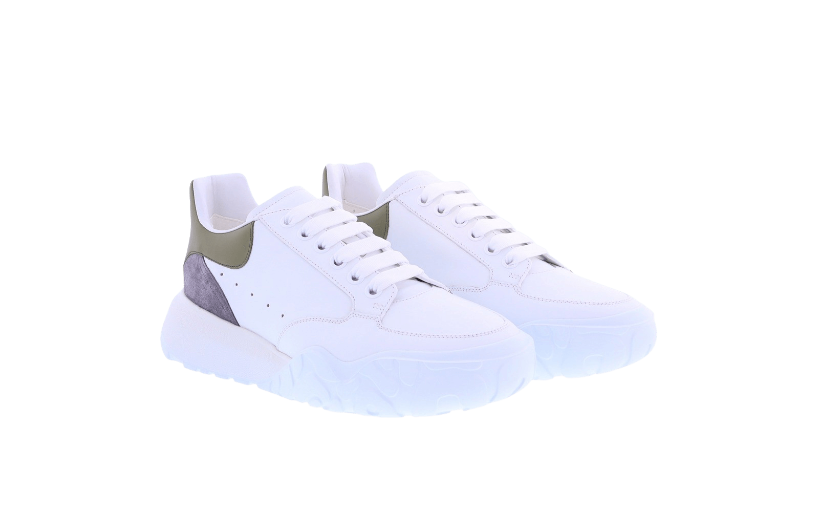 Heren Sneaker wit/groen/grijs