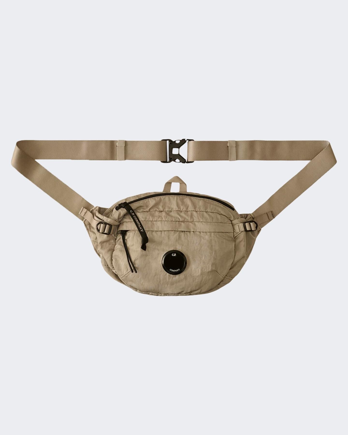 Heren Waist Lens Bag Grijs/Beige