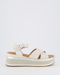 Damen Braided Strap Sandale Weiß
