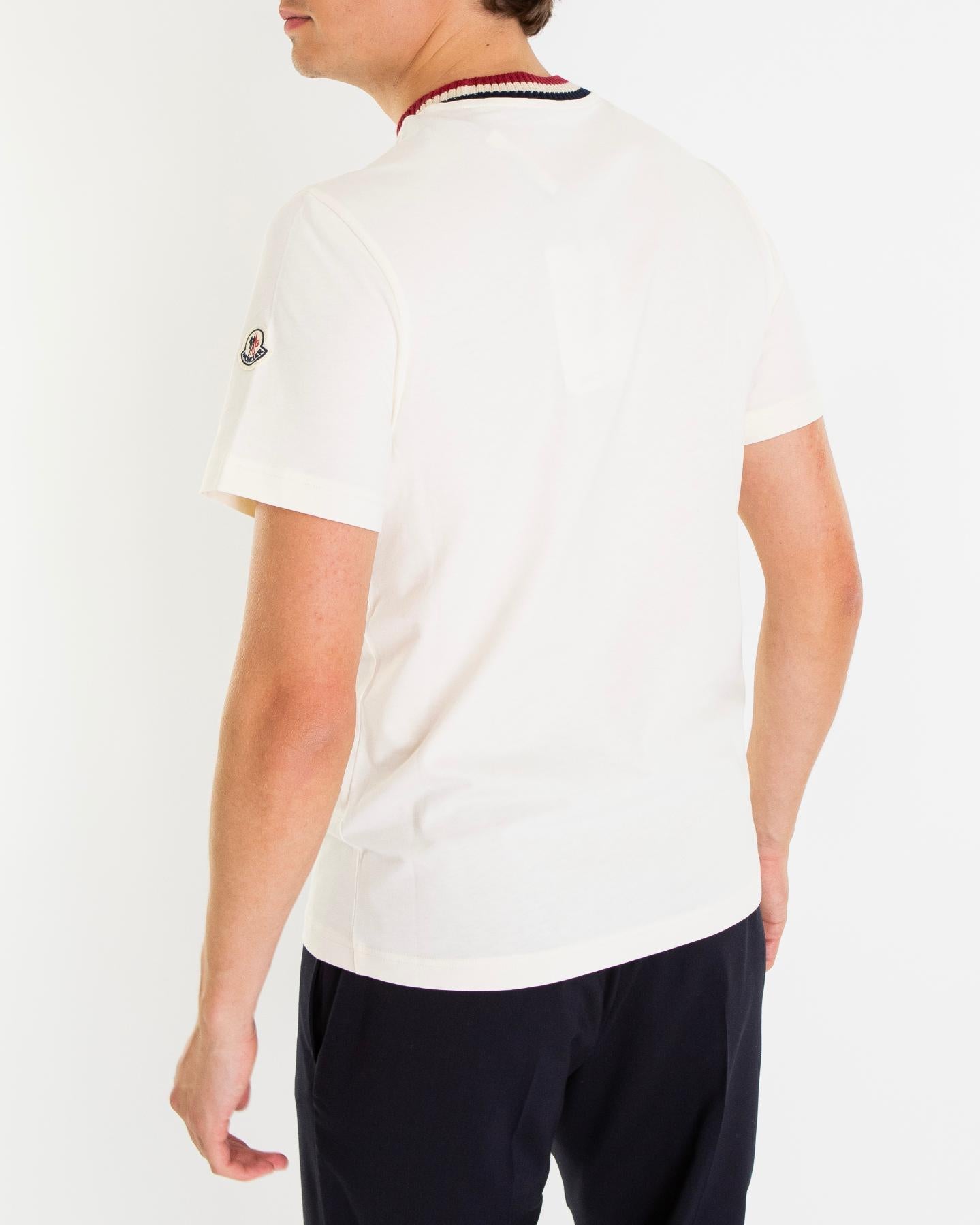 Heren Embroidered Logo T-Shirt Wit