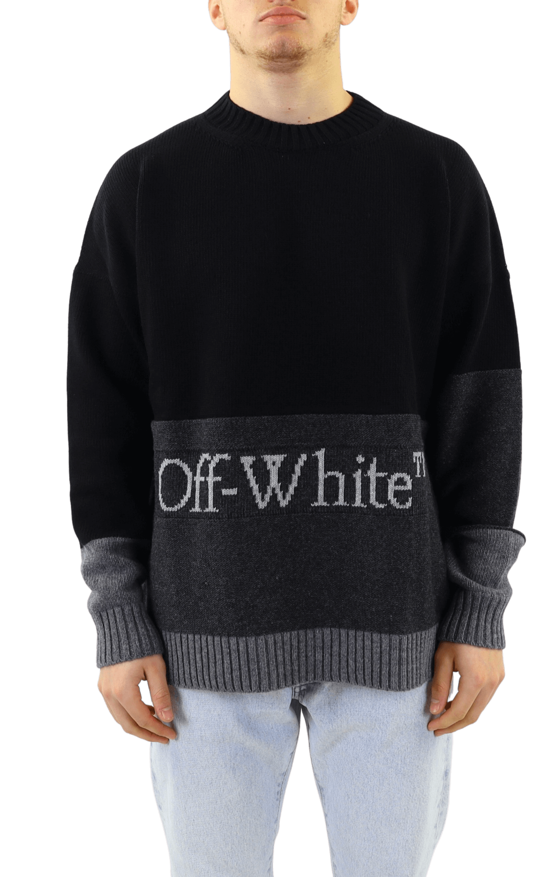 Heren Blocked Knit Crewneck