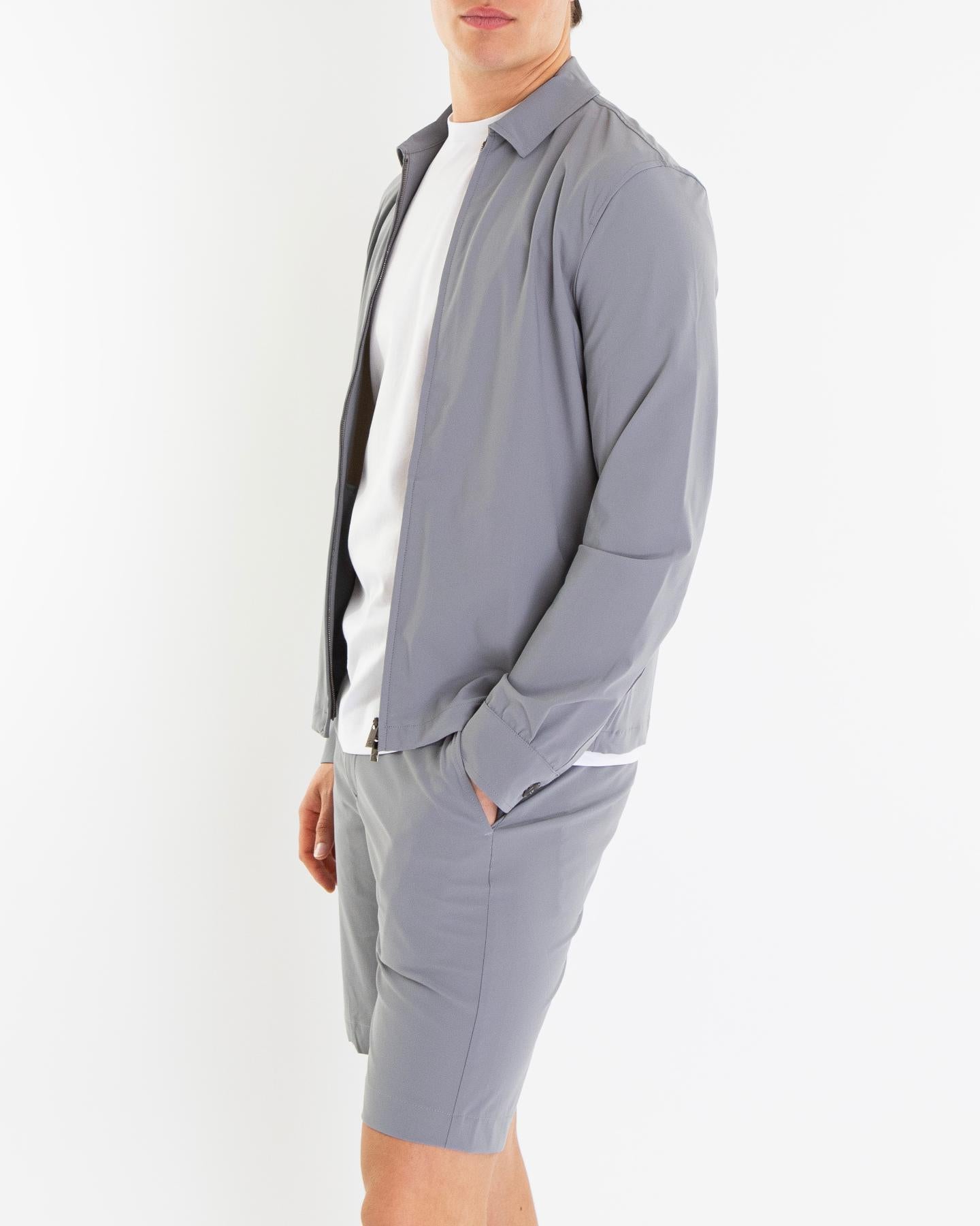 Heren Tech Stretch Overshirt Grijs